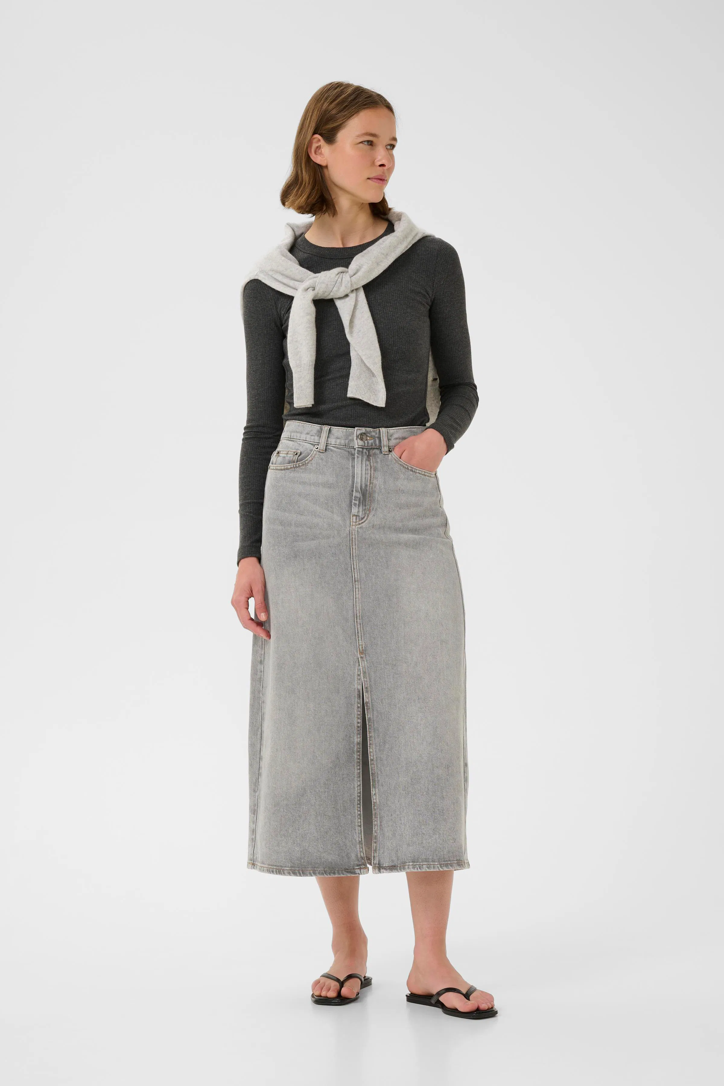 NanasIW Denim Skjørt LOOKBOOK FRONT 30111078-304093