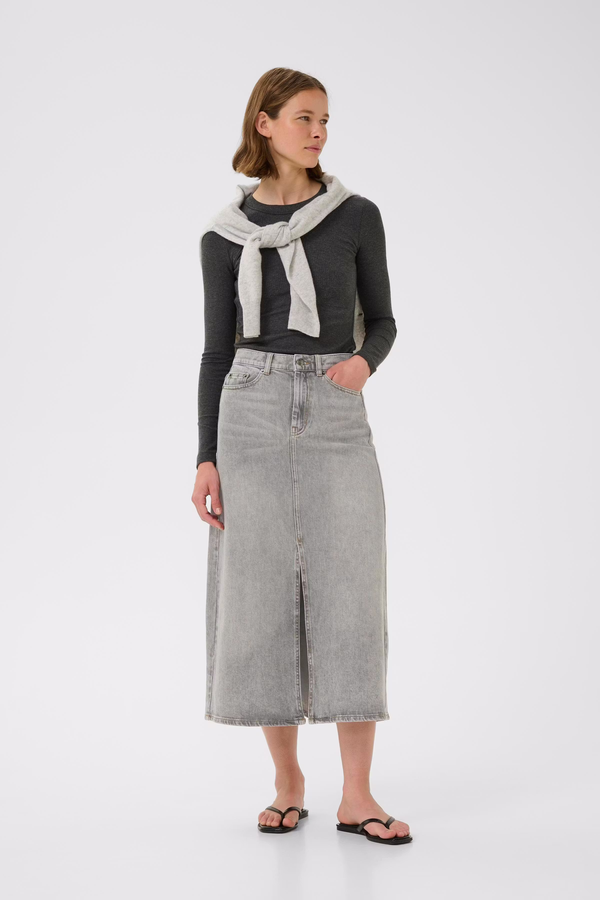 NanasIW Denim Kjol LOOKBOOK FRONT 30111078-304093