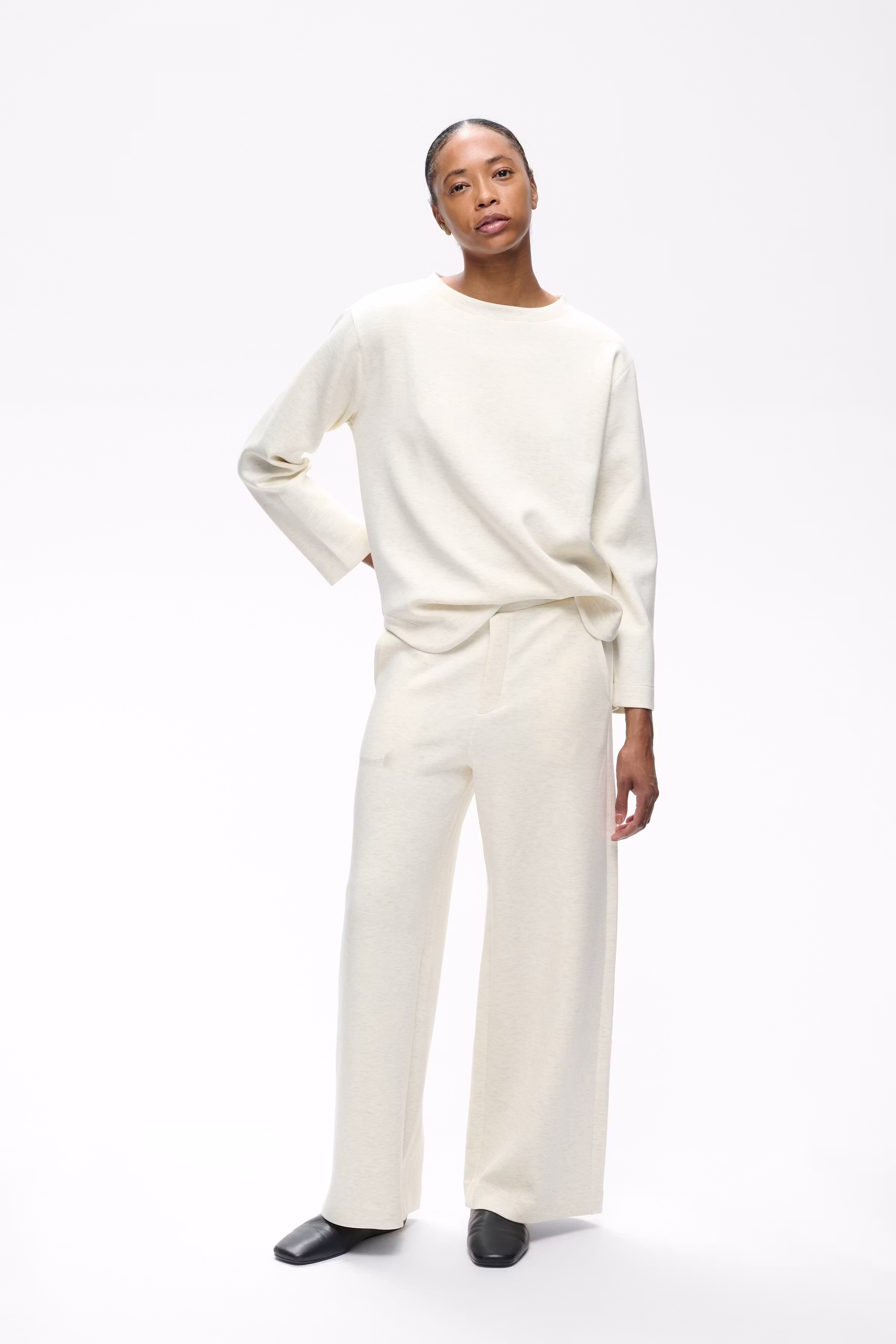GincetteIW Melange Trousers LOOKBOOK FRONT 30110741-300597