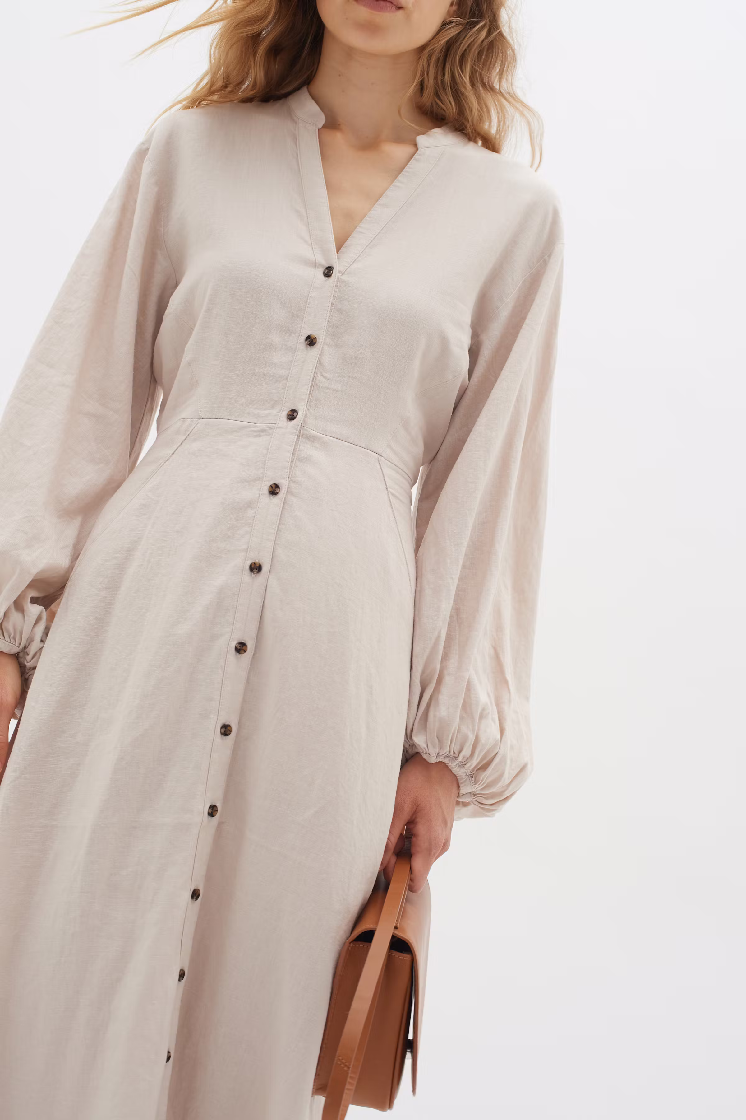 PattieIW Hør Kjole LOOKBOOK DETAIL 30109186-130403