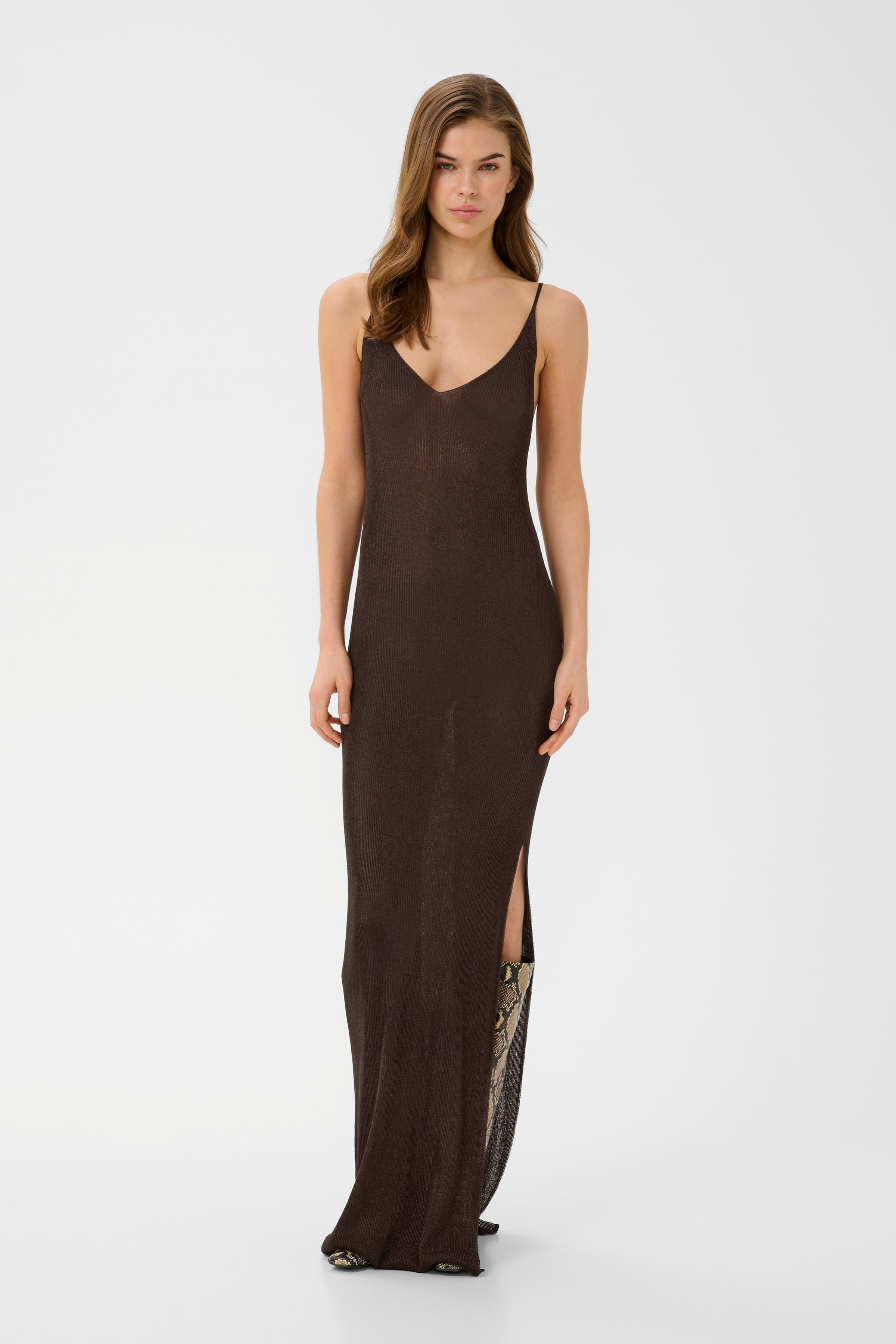 knee length dresses for ladies Divine Beauty Mesh Maxi Dress