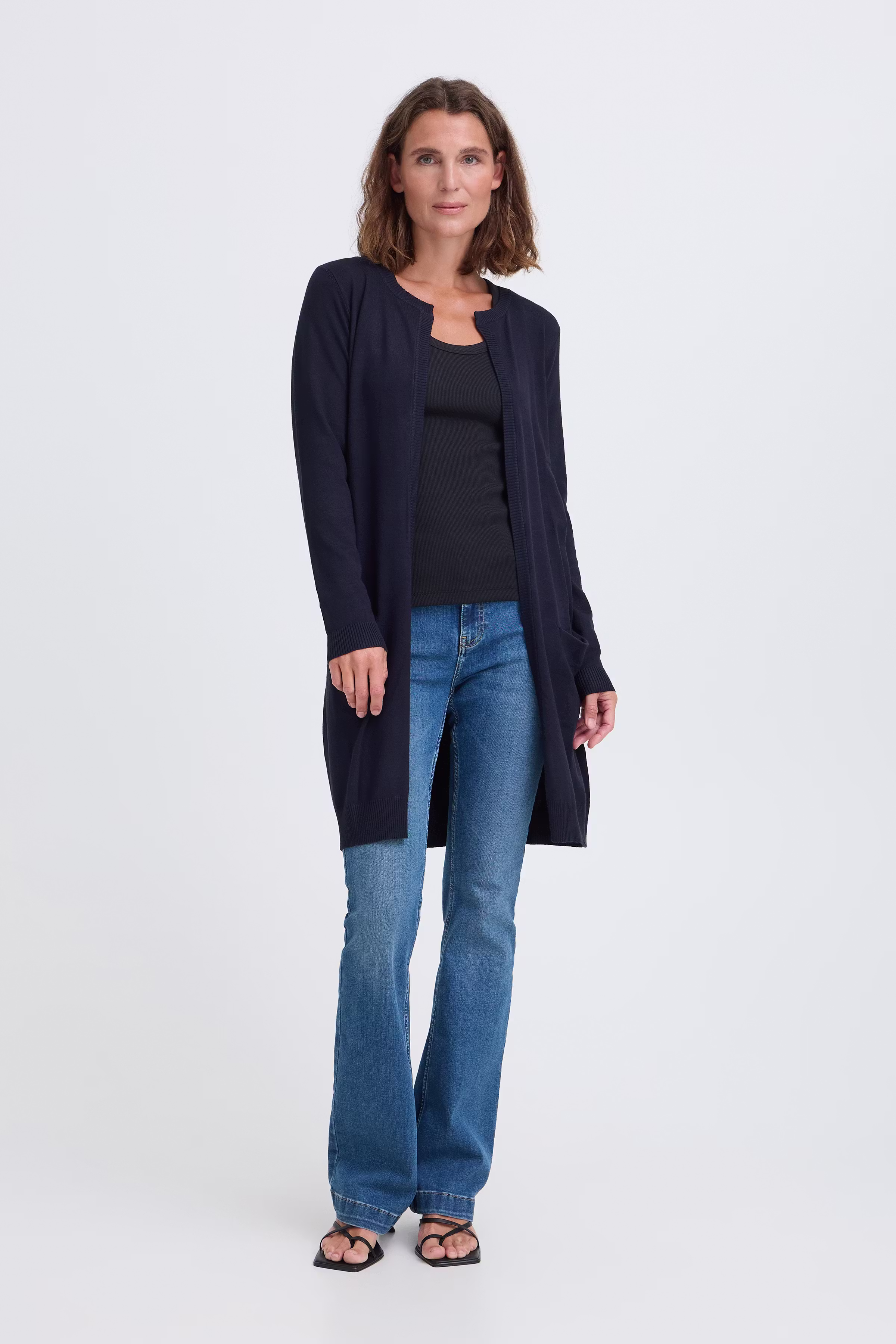 PzSara Long Cardigan LOOKBOOK FRONT 50203258-5000470