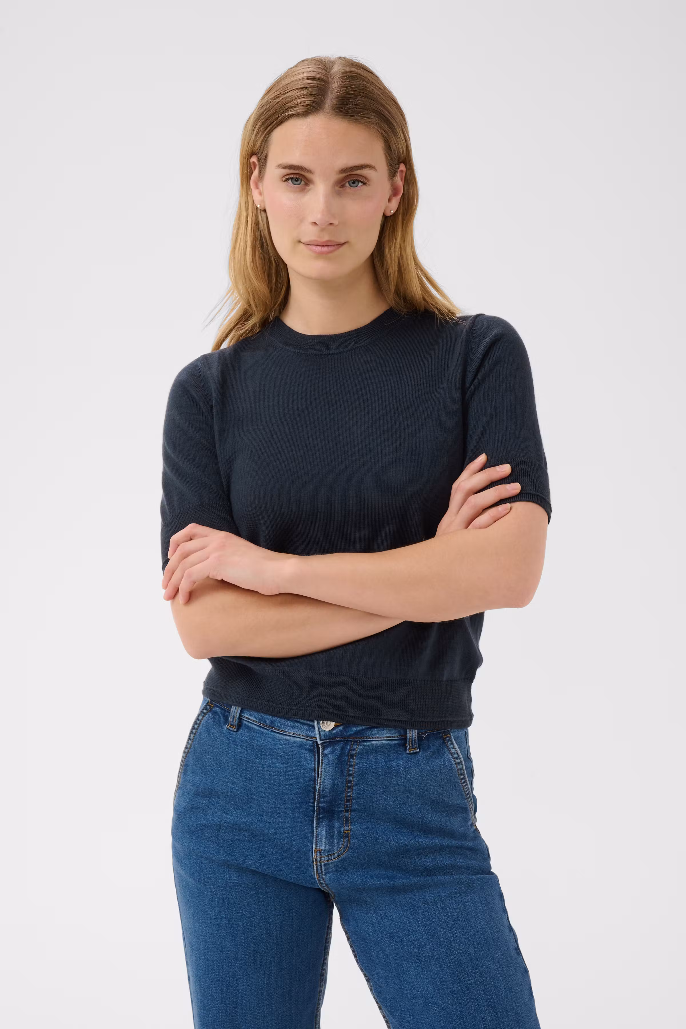 NatanyaPW Pullover in dark navy / blue wool