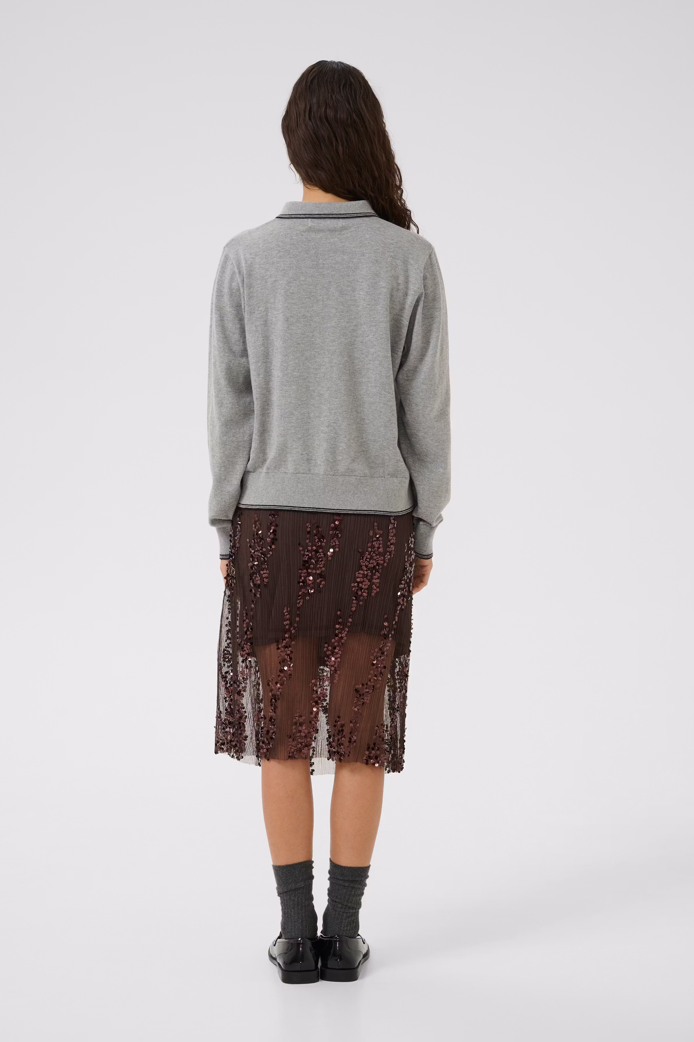 KBZabrina Stickad pikétröja LOOKBOOK BACK 10105682-1638011