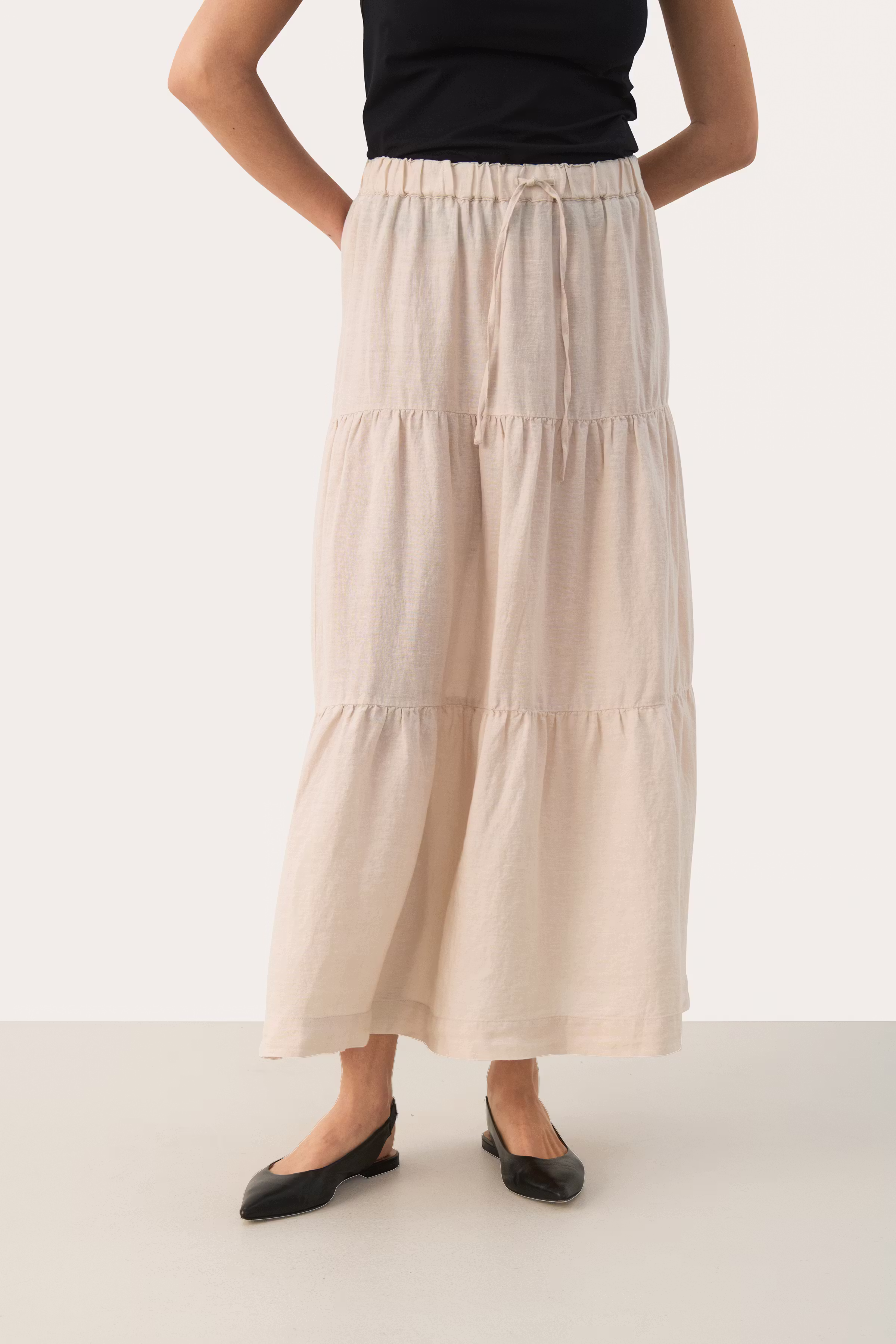 GetiaPW Lang nederdel LOOKBOOK FRONT 30308841-130400