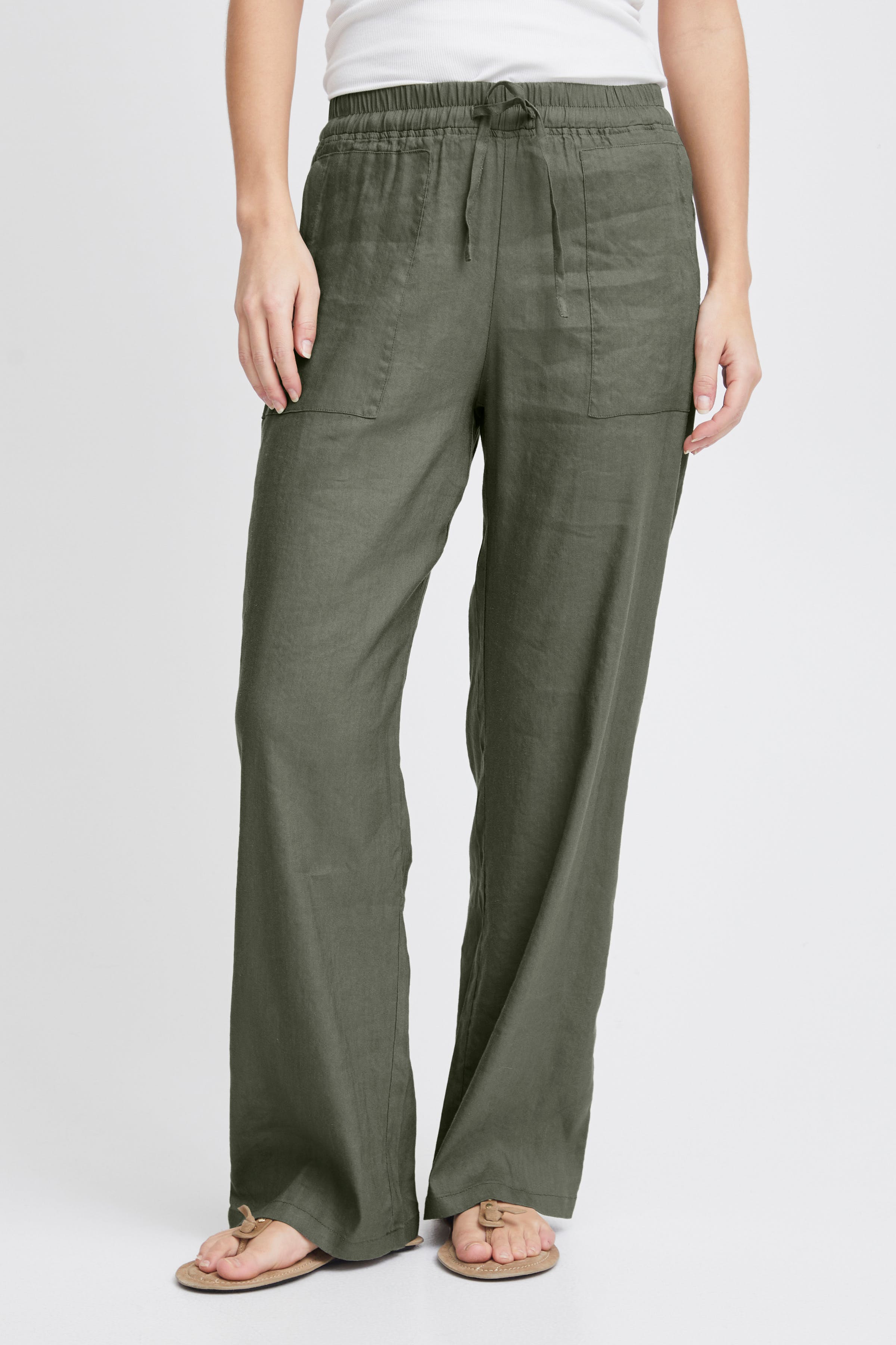 PZLUCA Full Length Wide Leg Bukser LOOKBOOK FRONT 50208020-180312