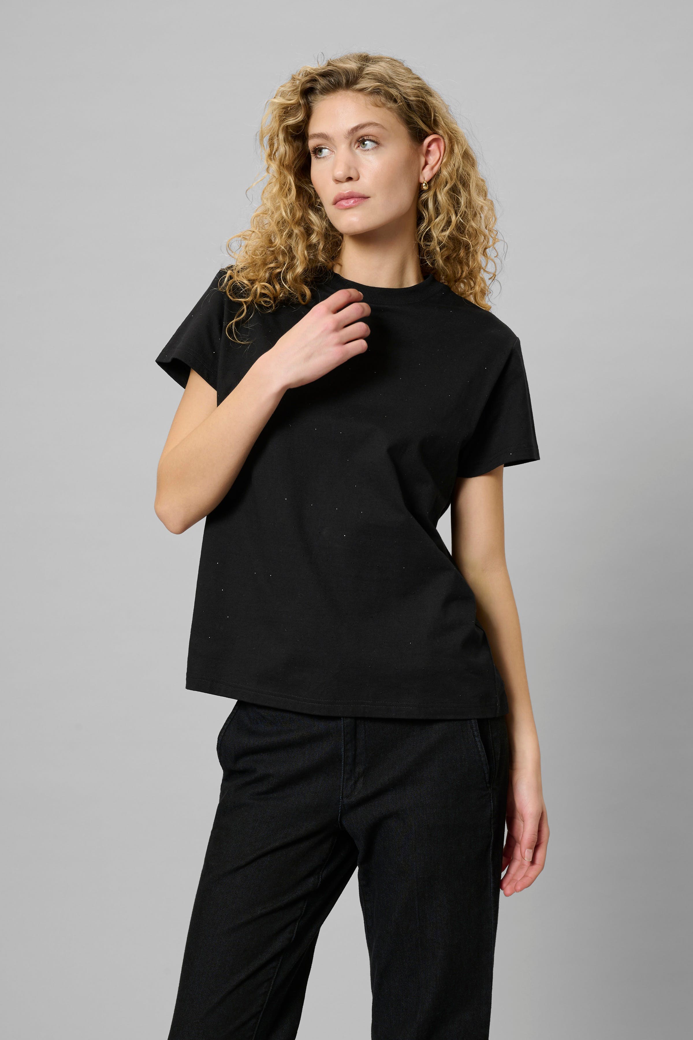 HanneMW Rhinestone T-shirt LOOKBOOK FRONT 10704934-100031