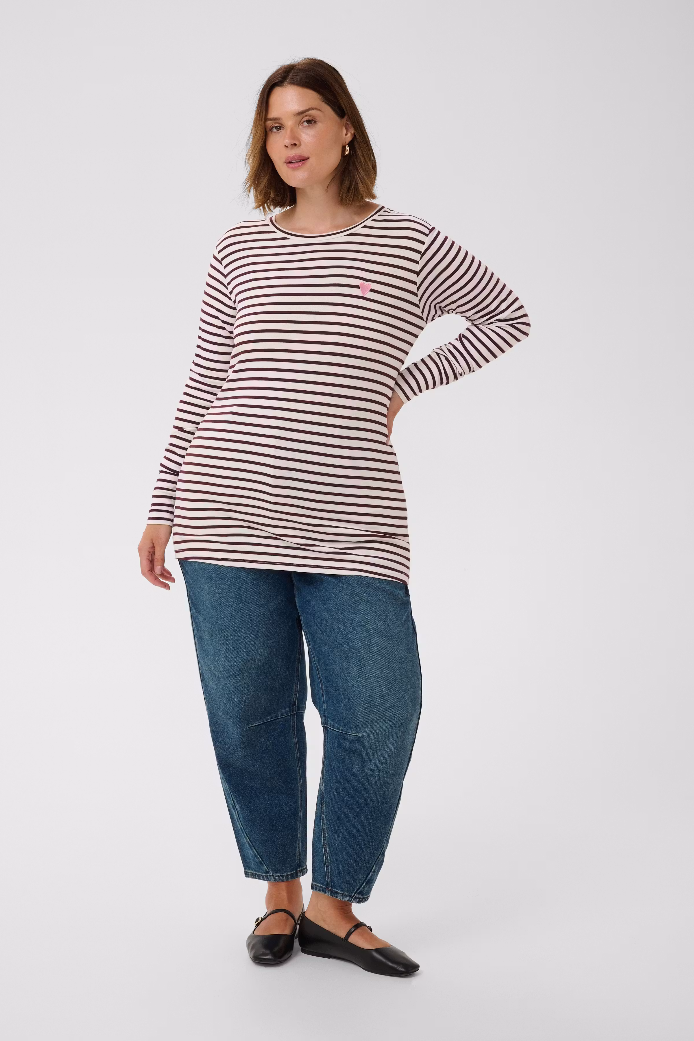 KClia Gestreiftes Langarm-T-Shirt LOOKBOOK FRONT 10580179-109989