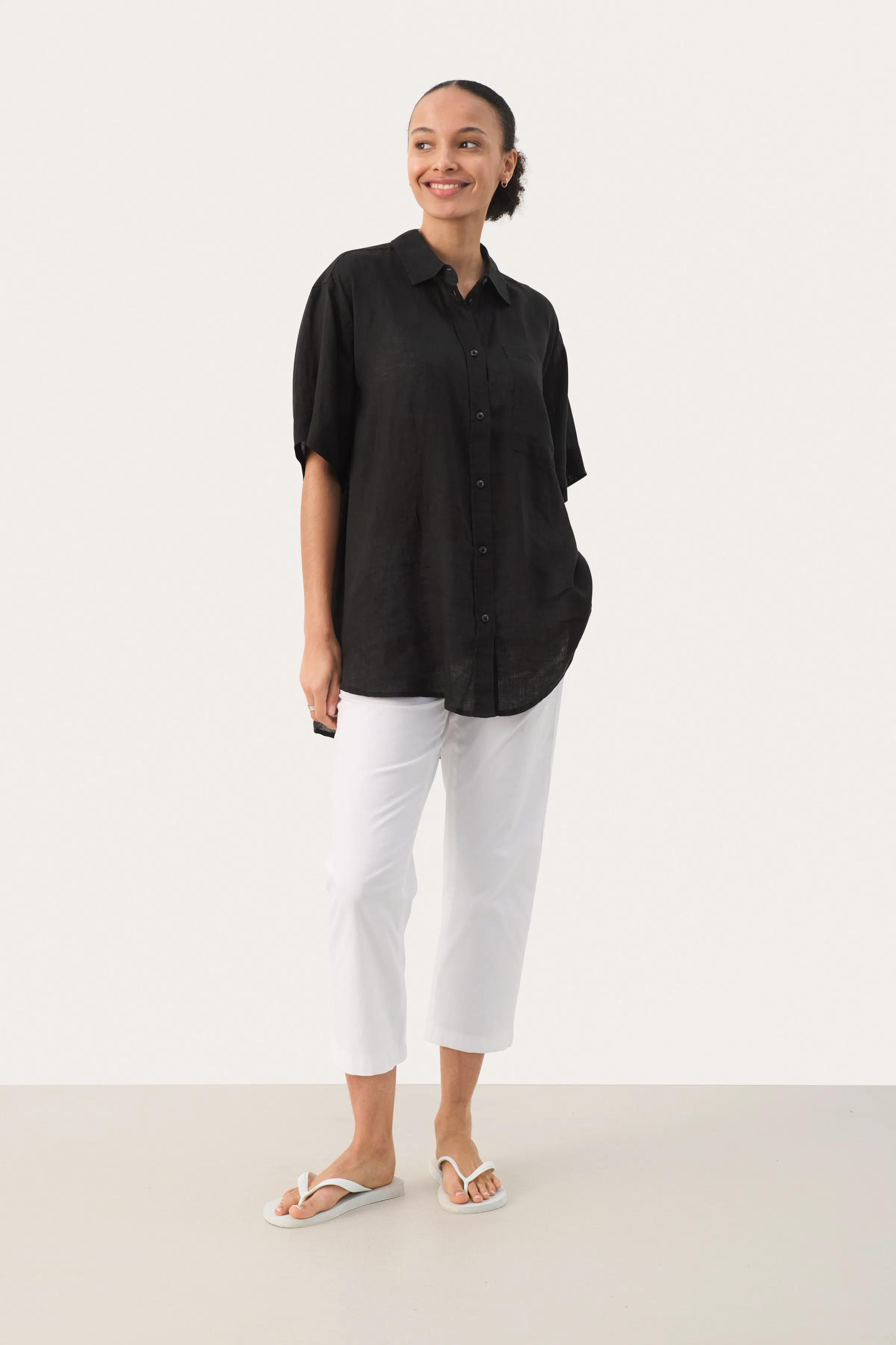 GarinePW Kortermet lin-skjorte LOOKBOOK FRONT 30308749-194008