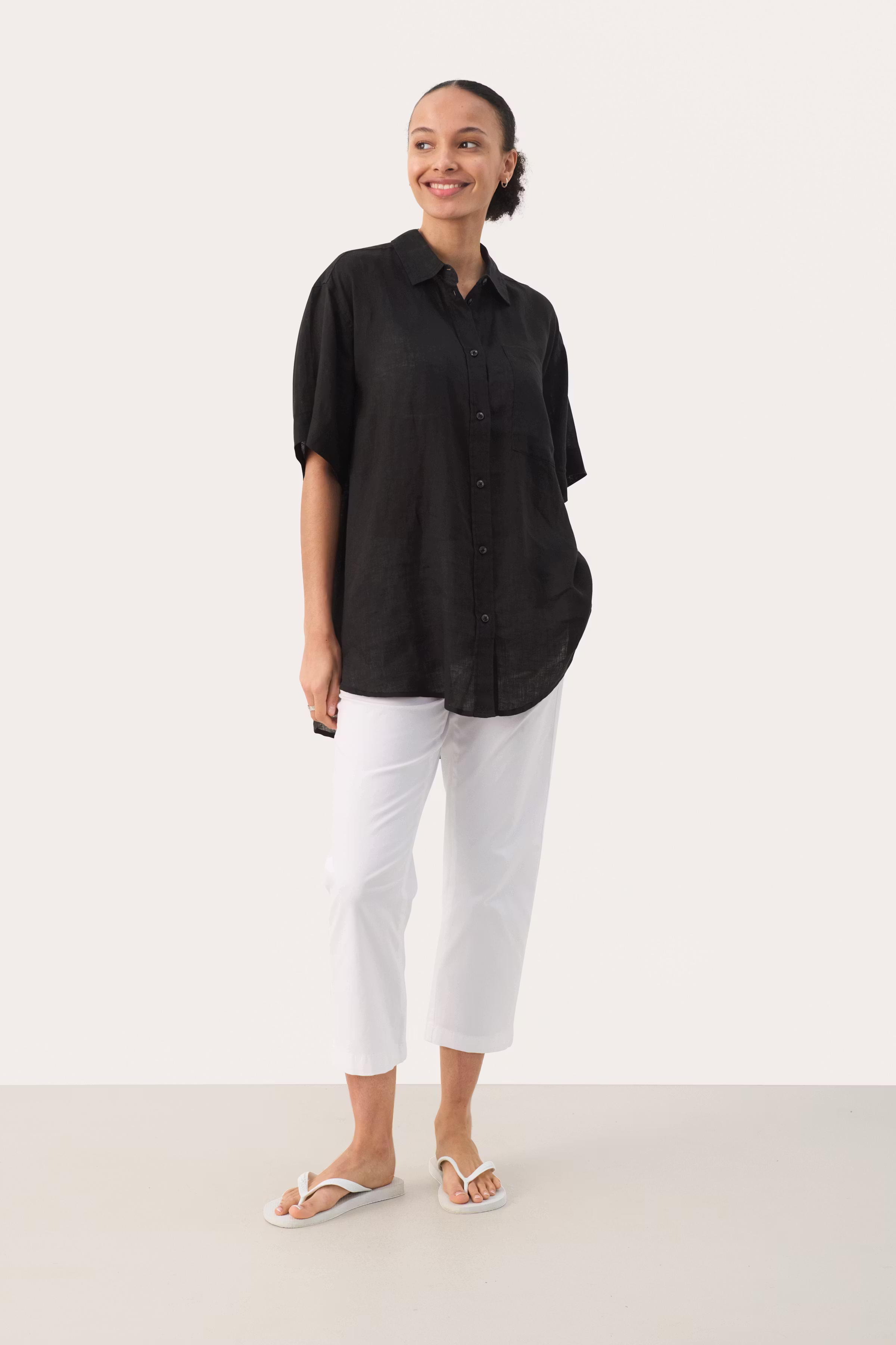 GarinePW Churzärmligs Linnehemd LOOKBOOK FRONT 30308749-194008