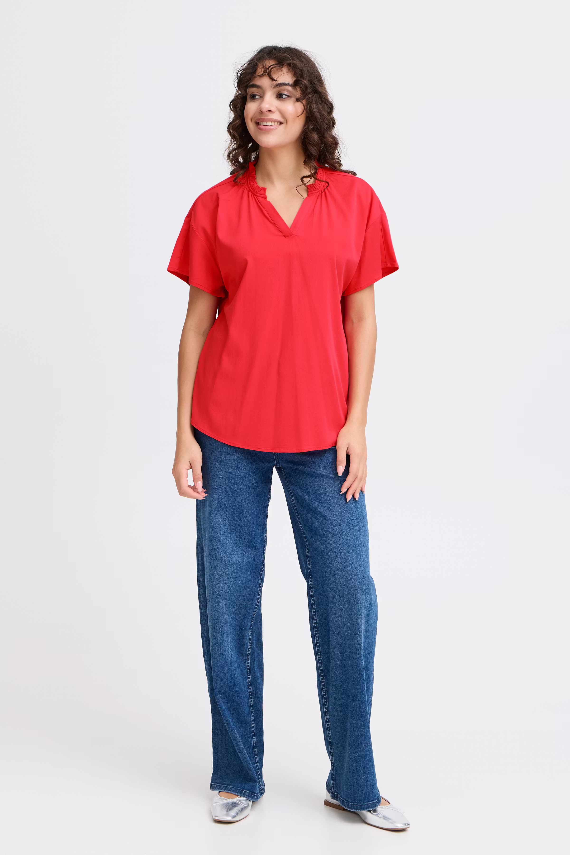 FRJUSTINA BL 1 Kortærmet bluse LOOKBOOK FRONT 20615311-171654