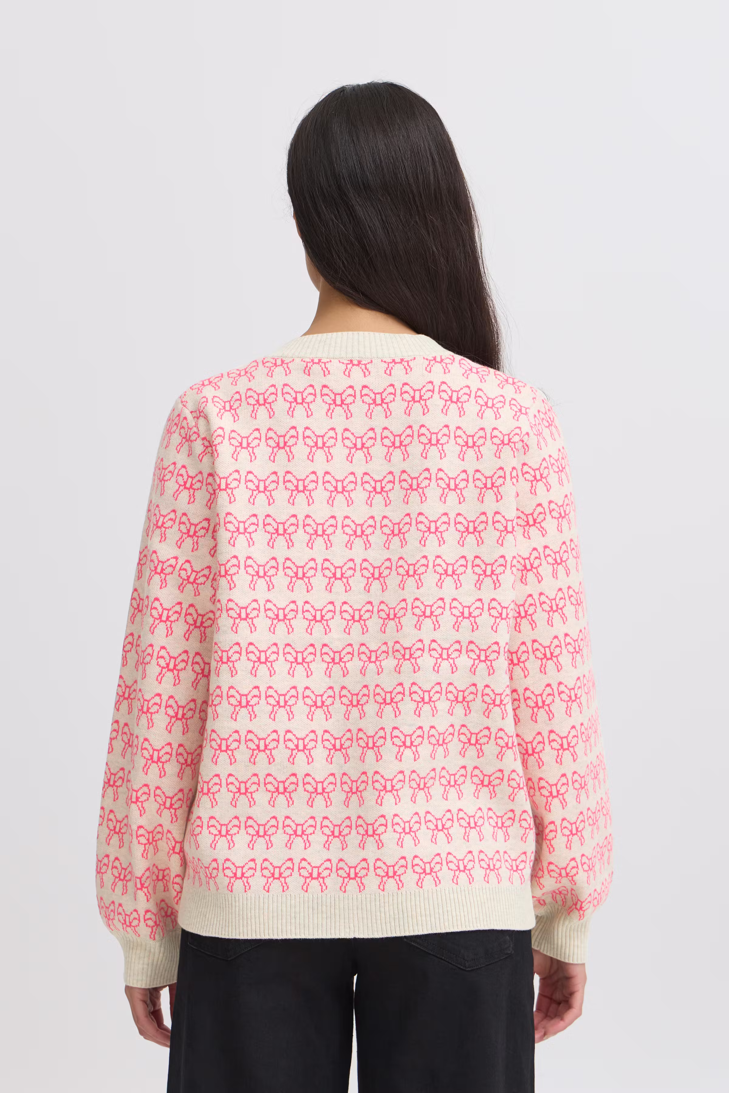 IHBRIELLE Knitted cardigan LOOKBOOK BACK 20122600-204825