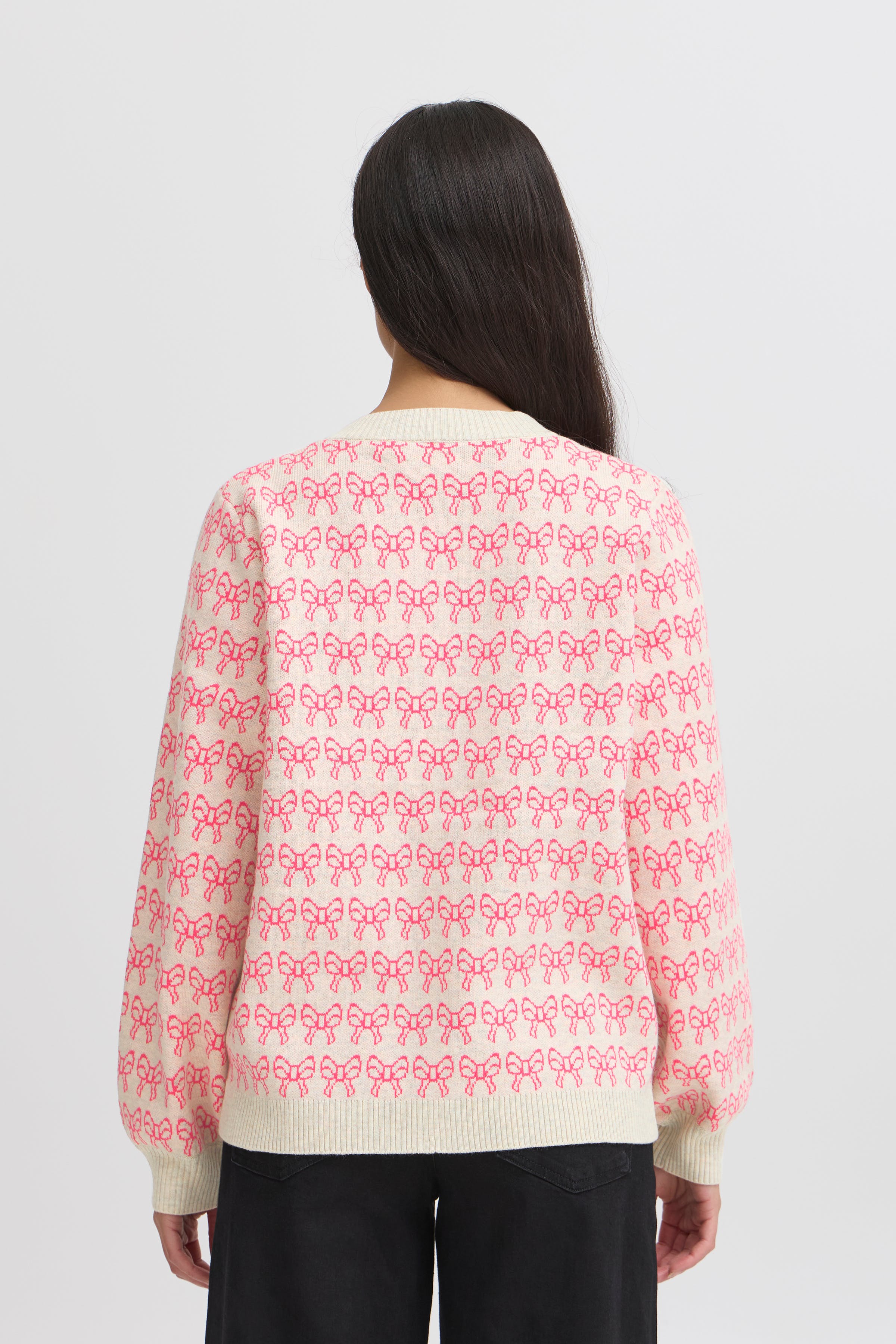 IHBRIELLE Knitted cardigan LOOKBOOK BACK 20122600-204825