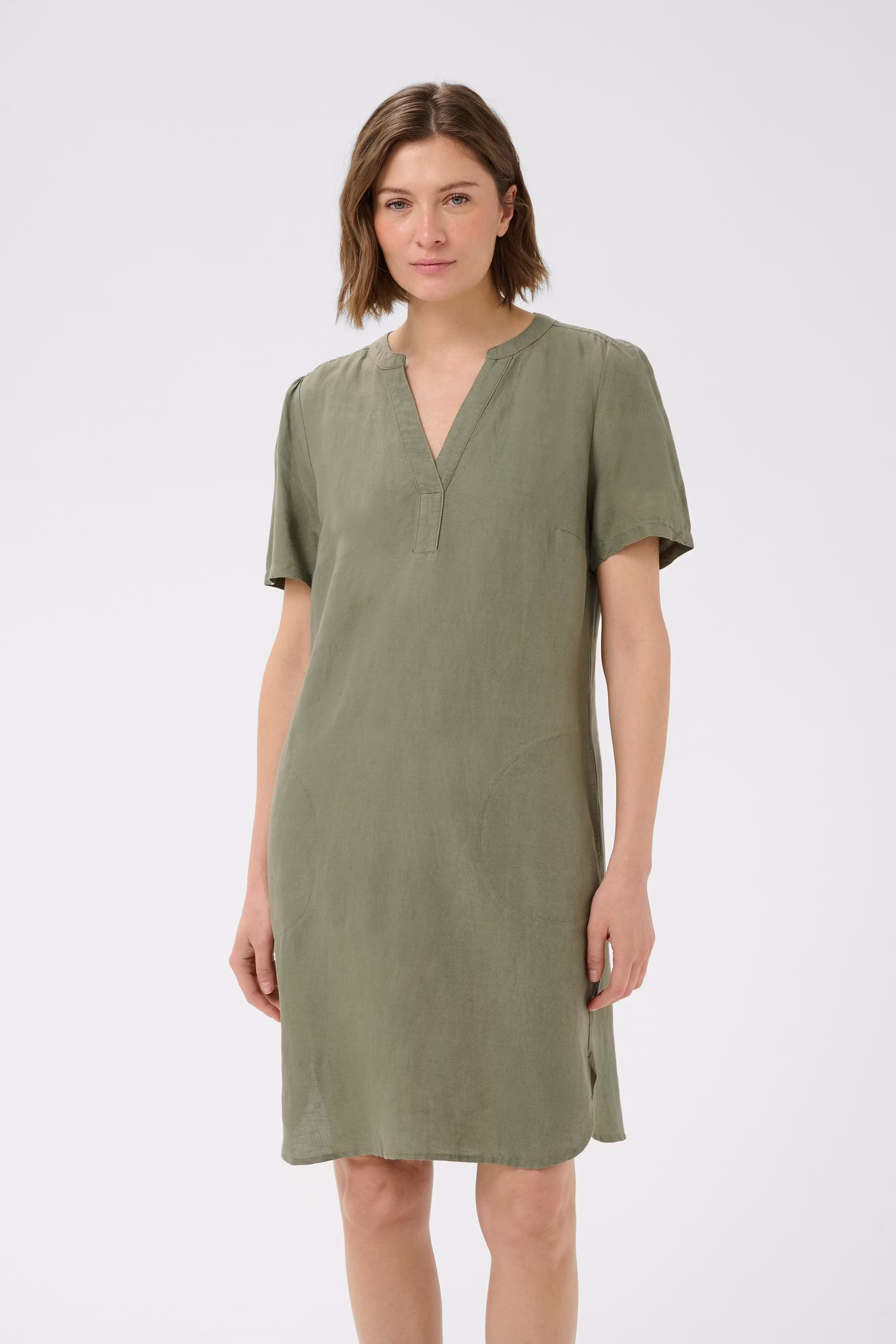 AminasePW Hør Kjole LOOKBOOK FRONT 30309571-170613