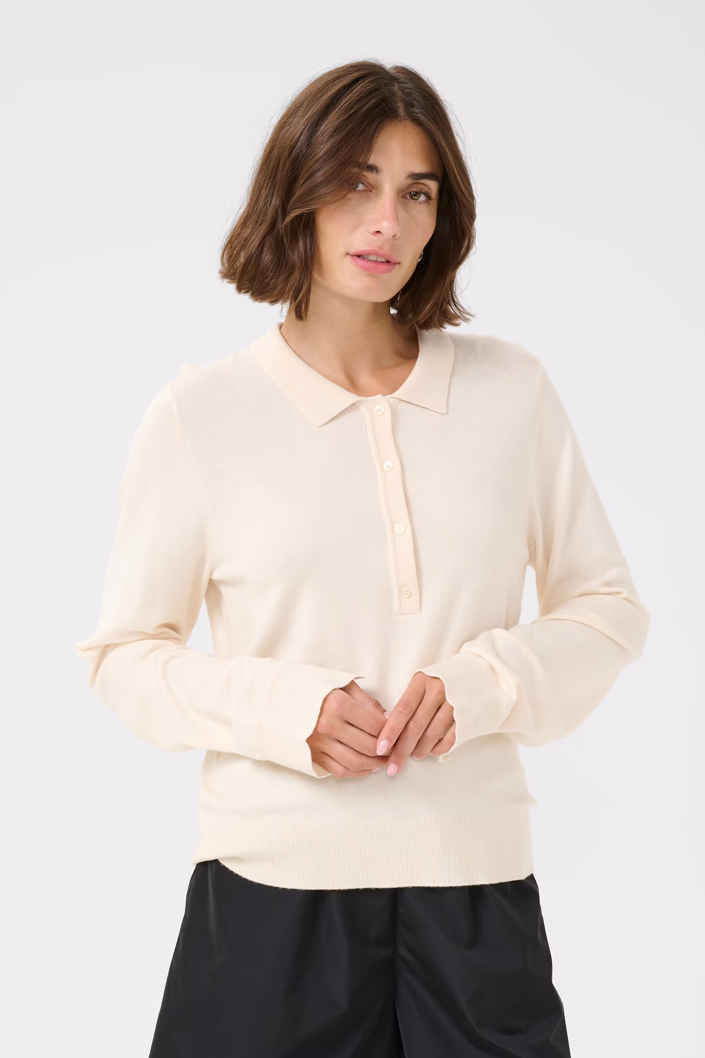 CUebba Strick-Poloshirt LOOKBOOK FRONT 50111974-120304