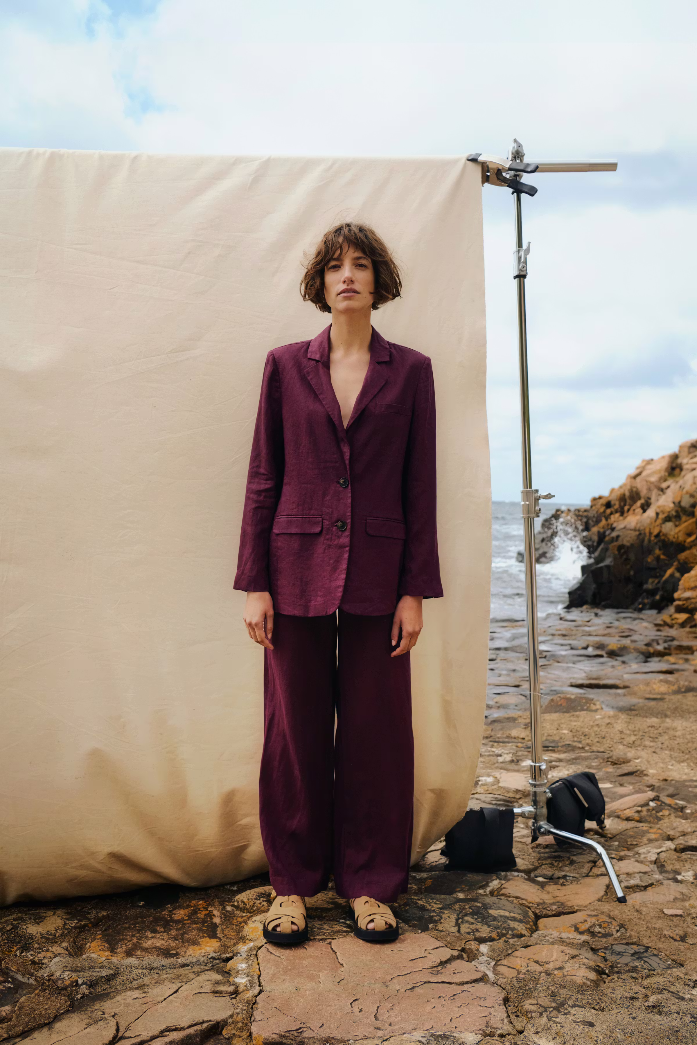 NyanPW Linen Blazer LOCATION NONE 30309561-191718