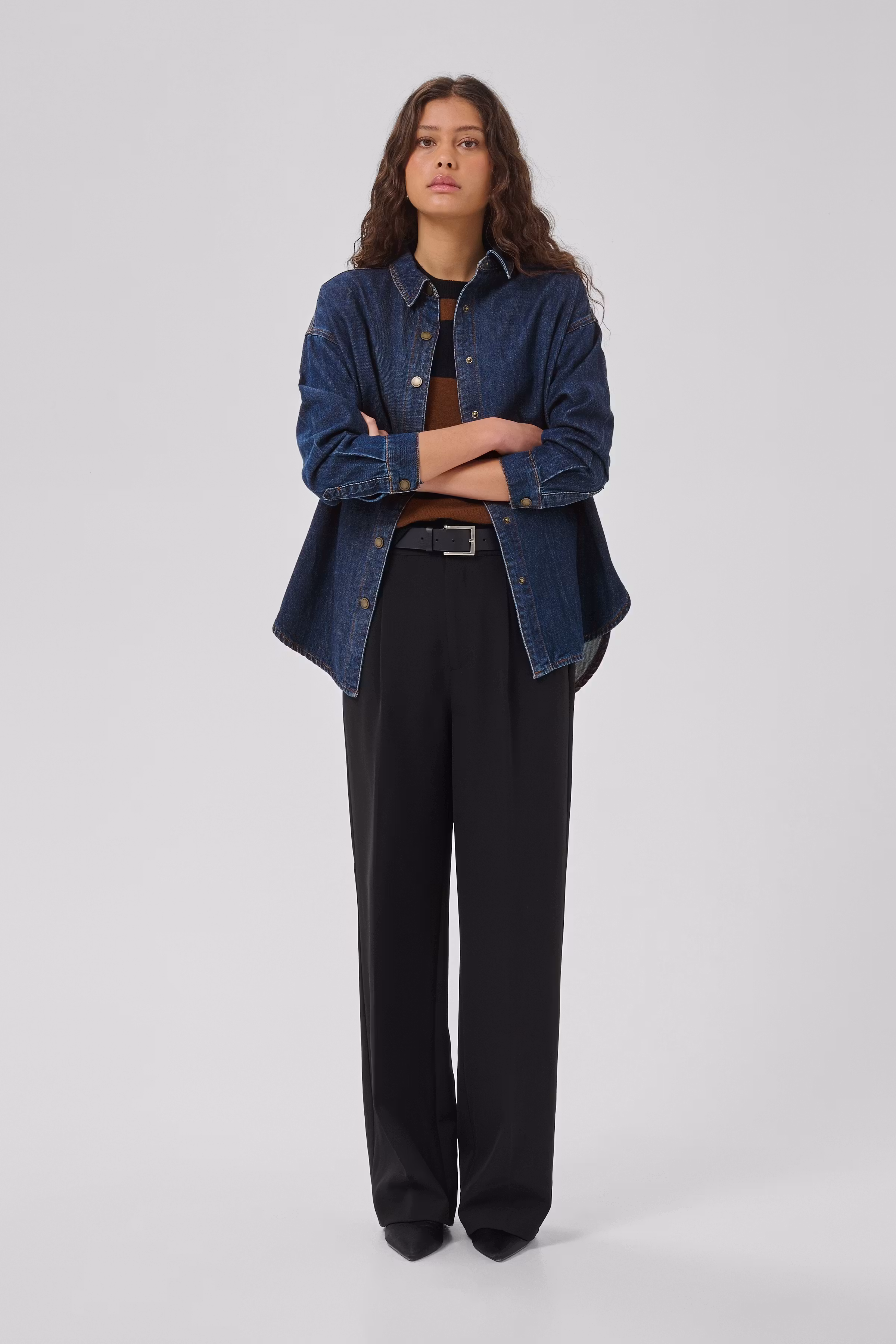 HilmaMW Denim shirt LOOKBOOK FRONT 10705096-100061