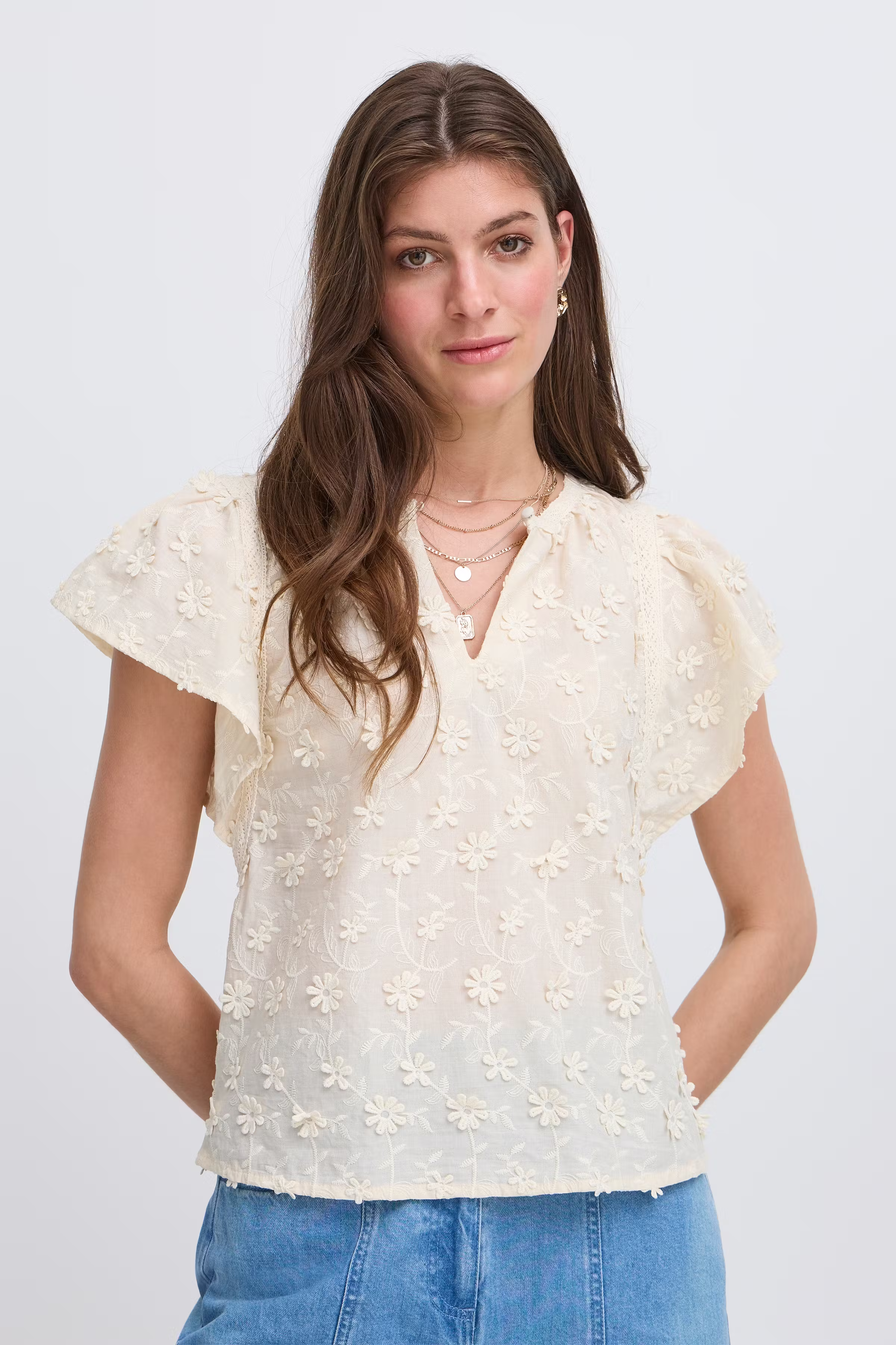 IRLIANE Blouse with short sleeve LOCATION NONE 20122626-130905