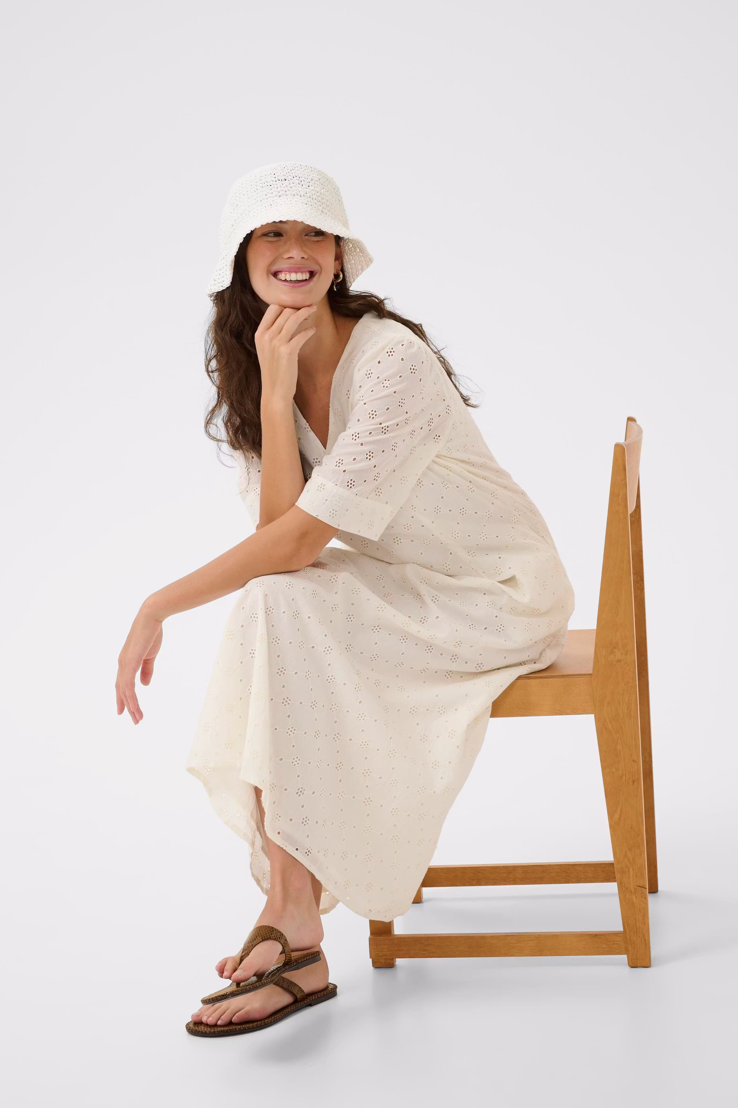 CUadelfine Kjole med broderi LOOKBOOK DETAIL 50113254-500013