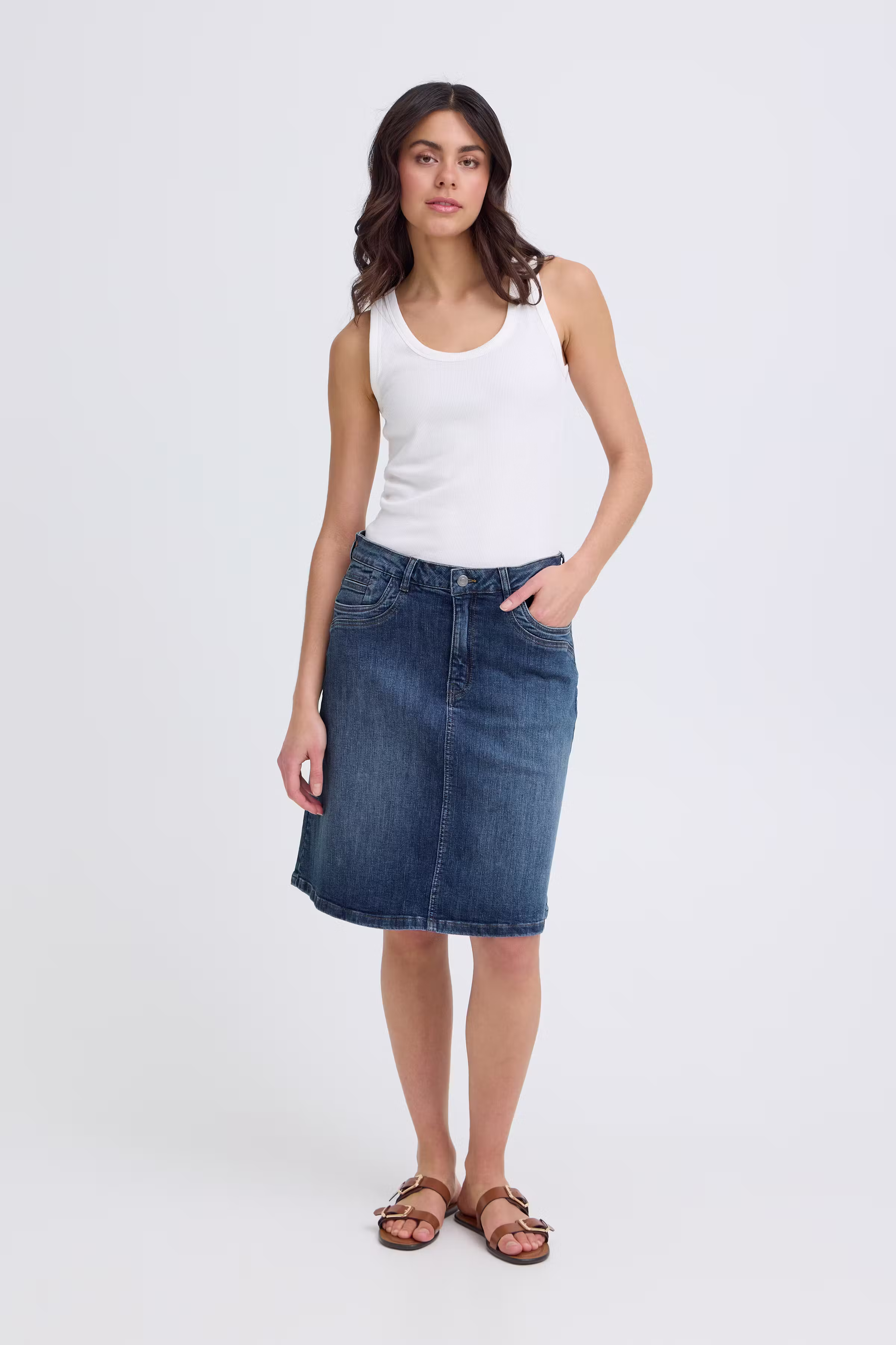 PZKATJA Skjørt LOOKBOOK FRONT 50208832-200002