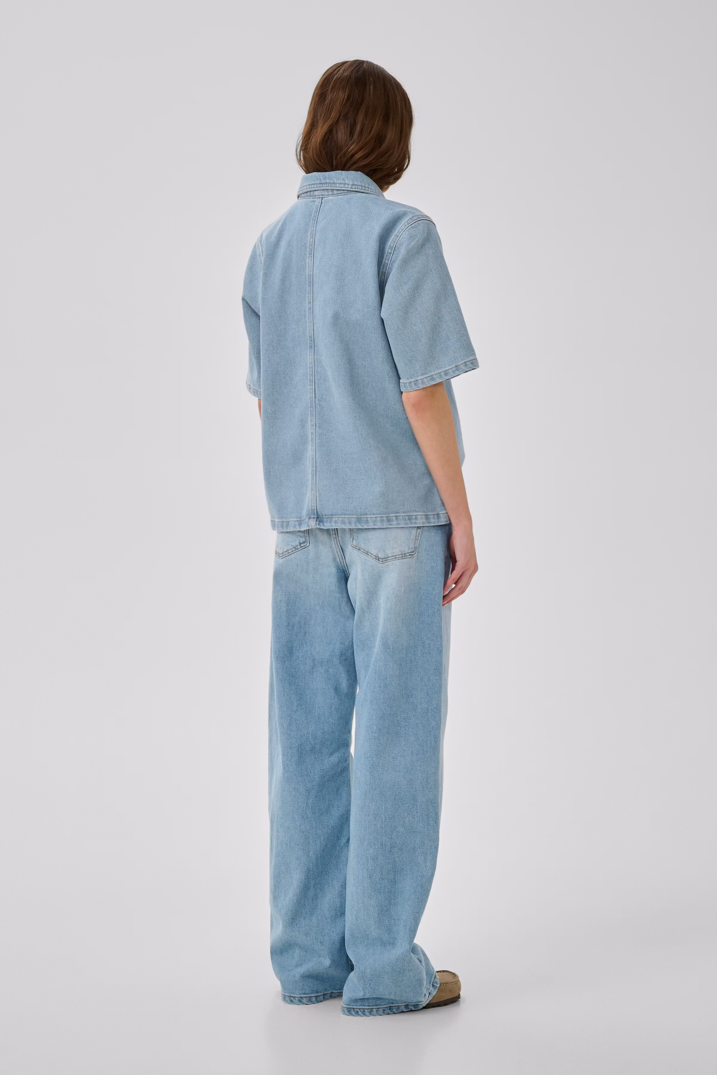 AbinaMW Denim polo shirt LOOKBOOK BACK 10704772-100045