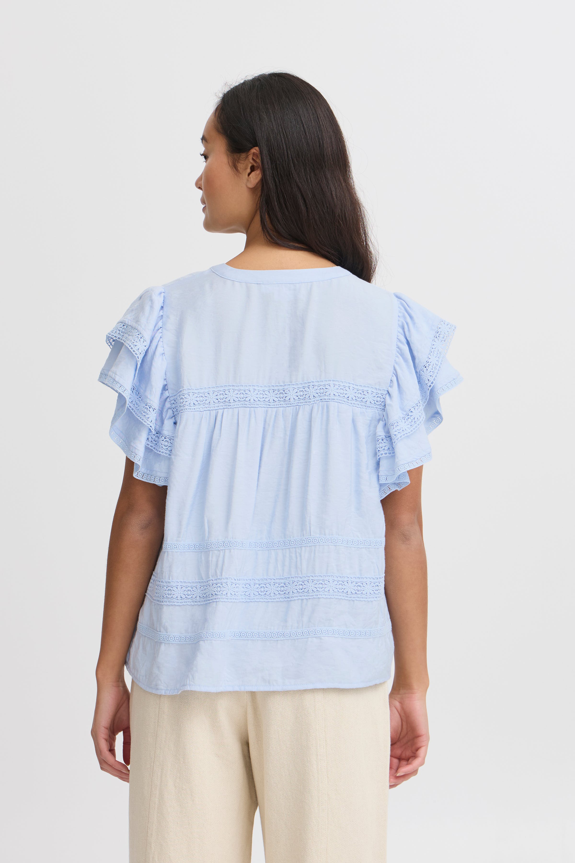 IRDEMI Kurzarm-Bluse LOOKBOOK BACK 20122628-144110