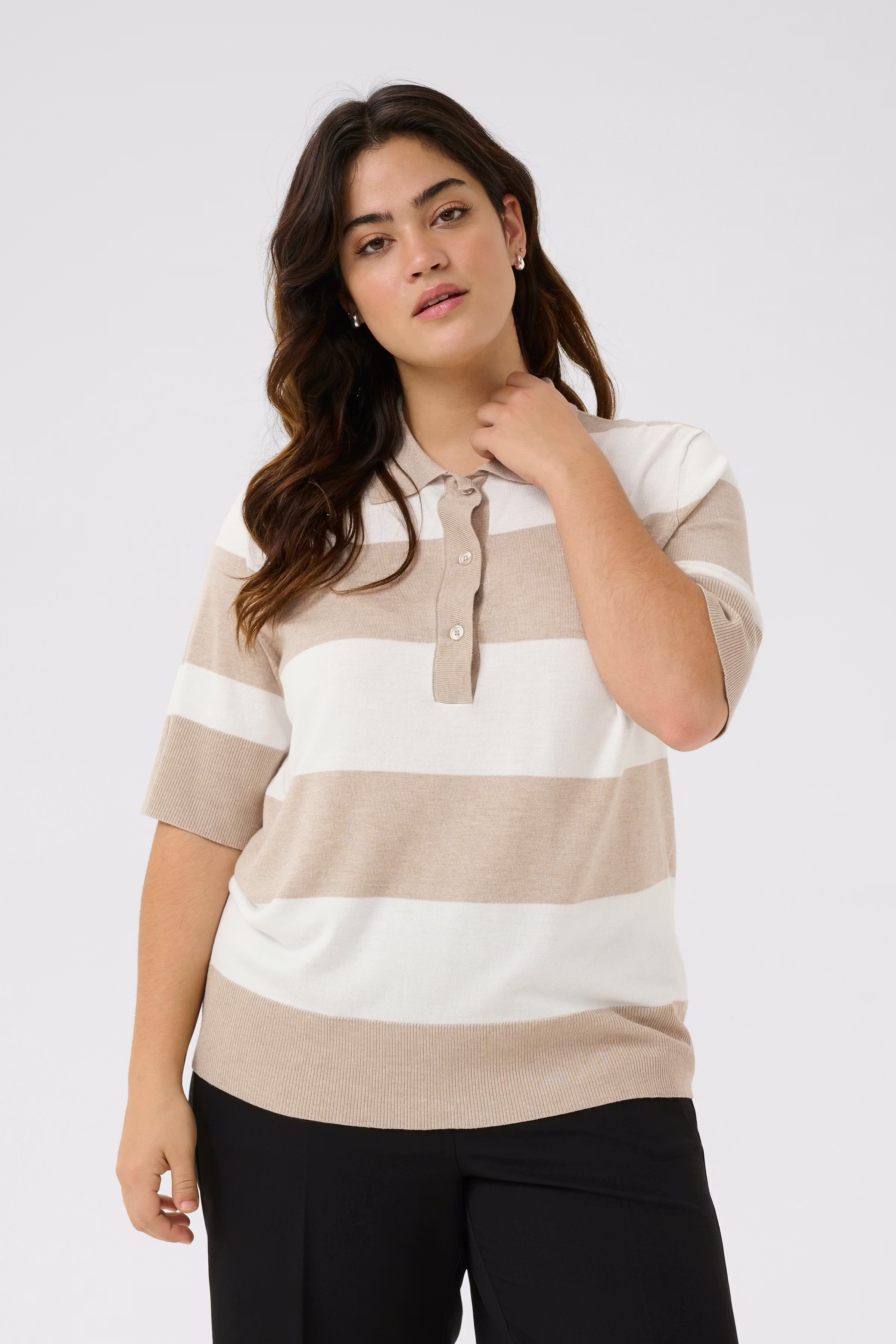 KClizzy Polo Rayé LOOKBOOK FRONT 10583275-107548