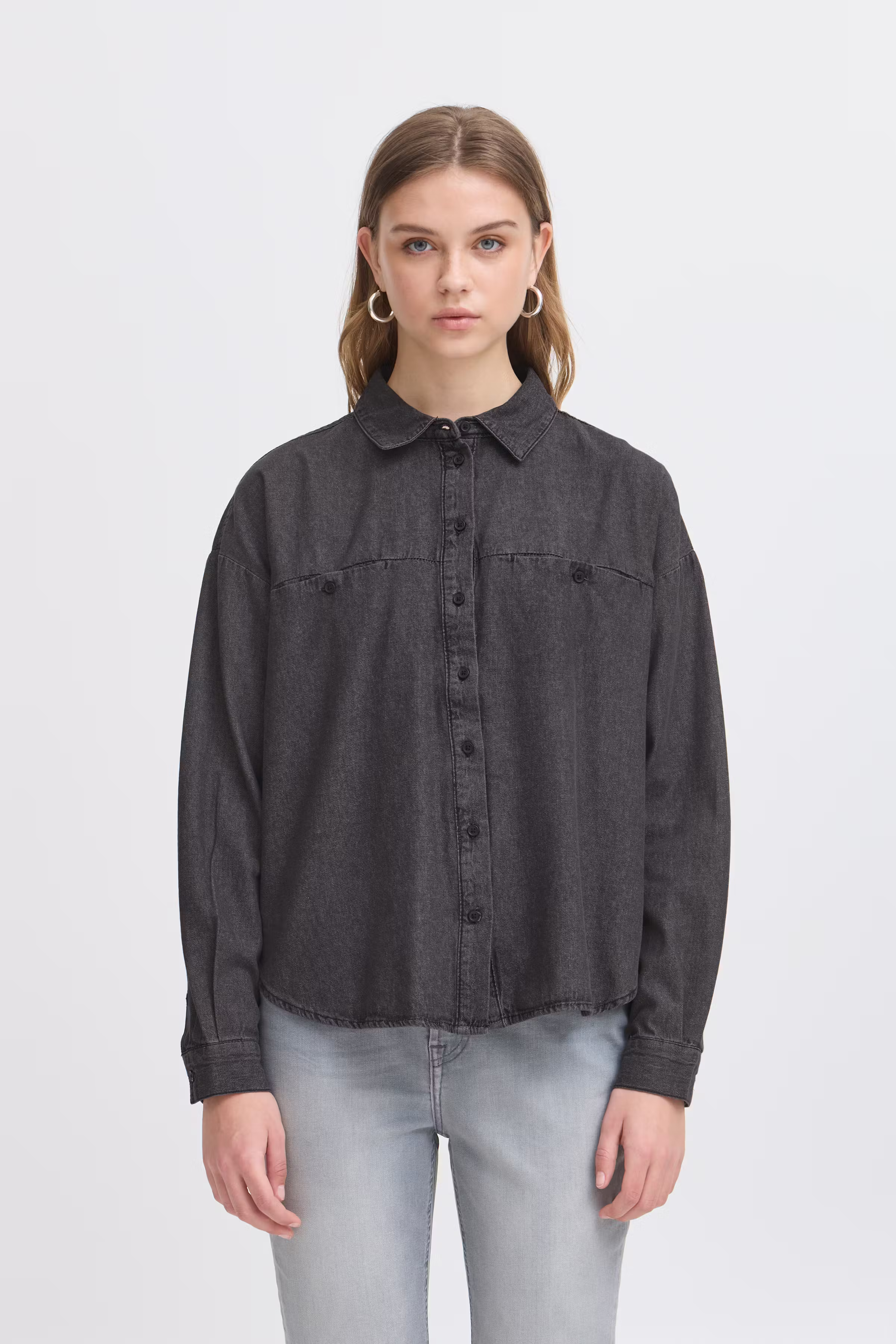 IHARCHER Denim blouse LOOKBOOK FRONT 20122389-200341