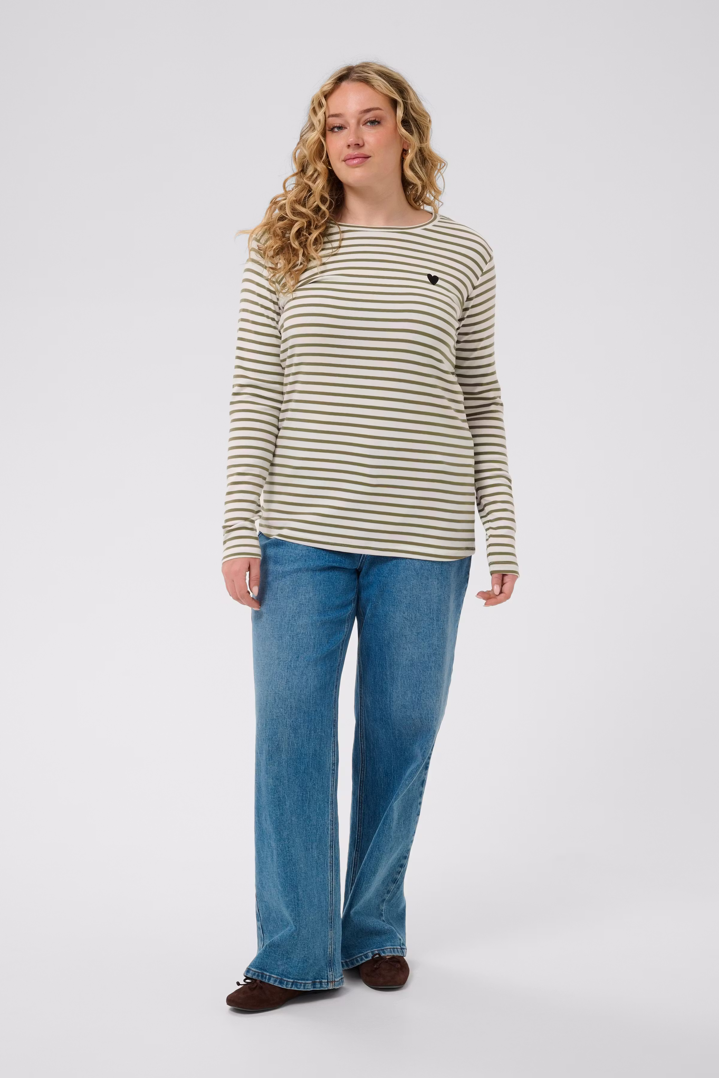 KClia Stribet Langærmet T-shirt LOOKBOOK FRONT 10580179-110094