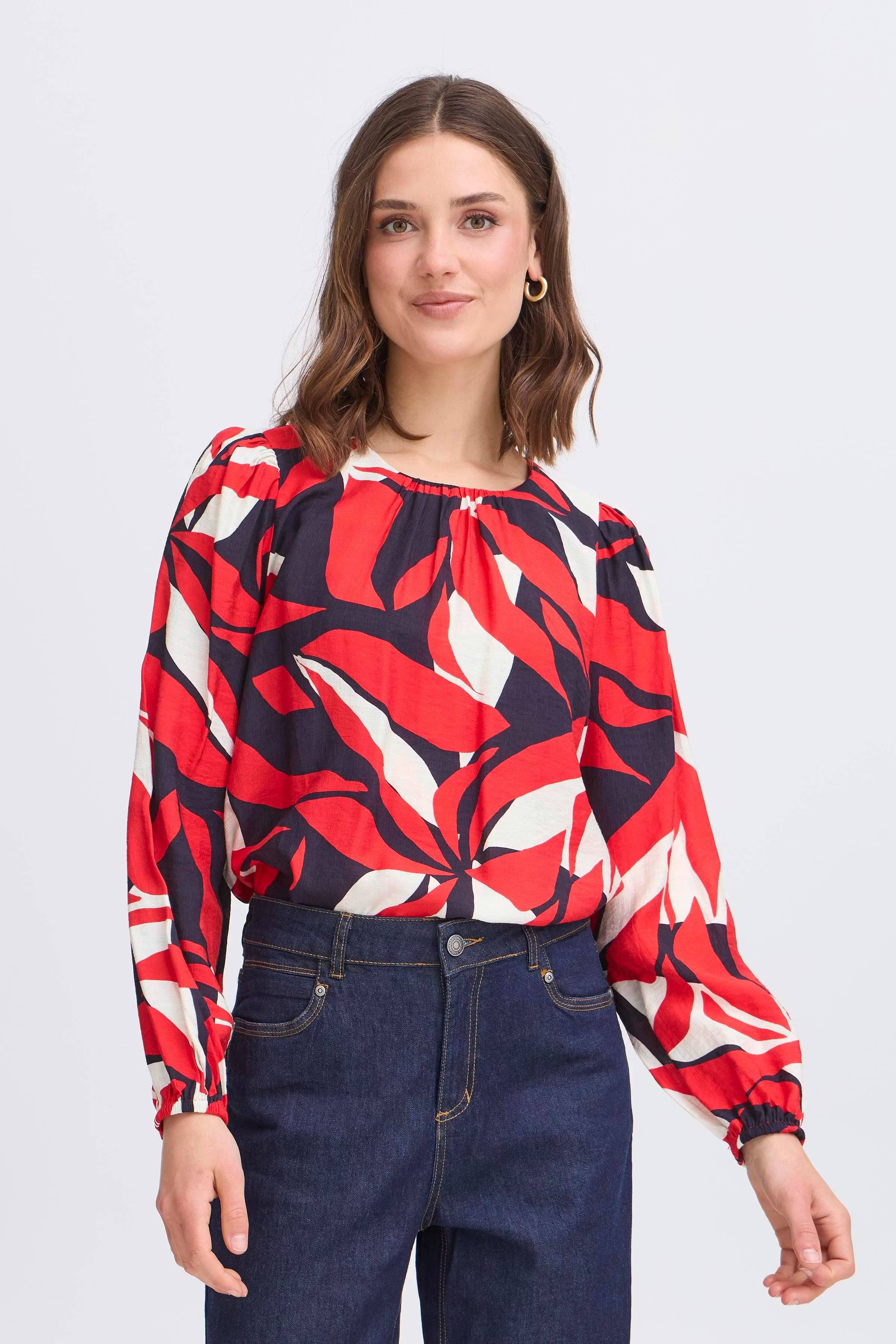 FRARIANA Bluse LOOKBOOK FRONT 20616042-205118