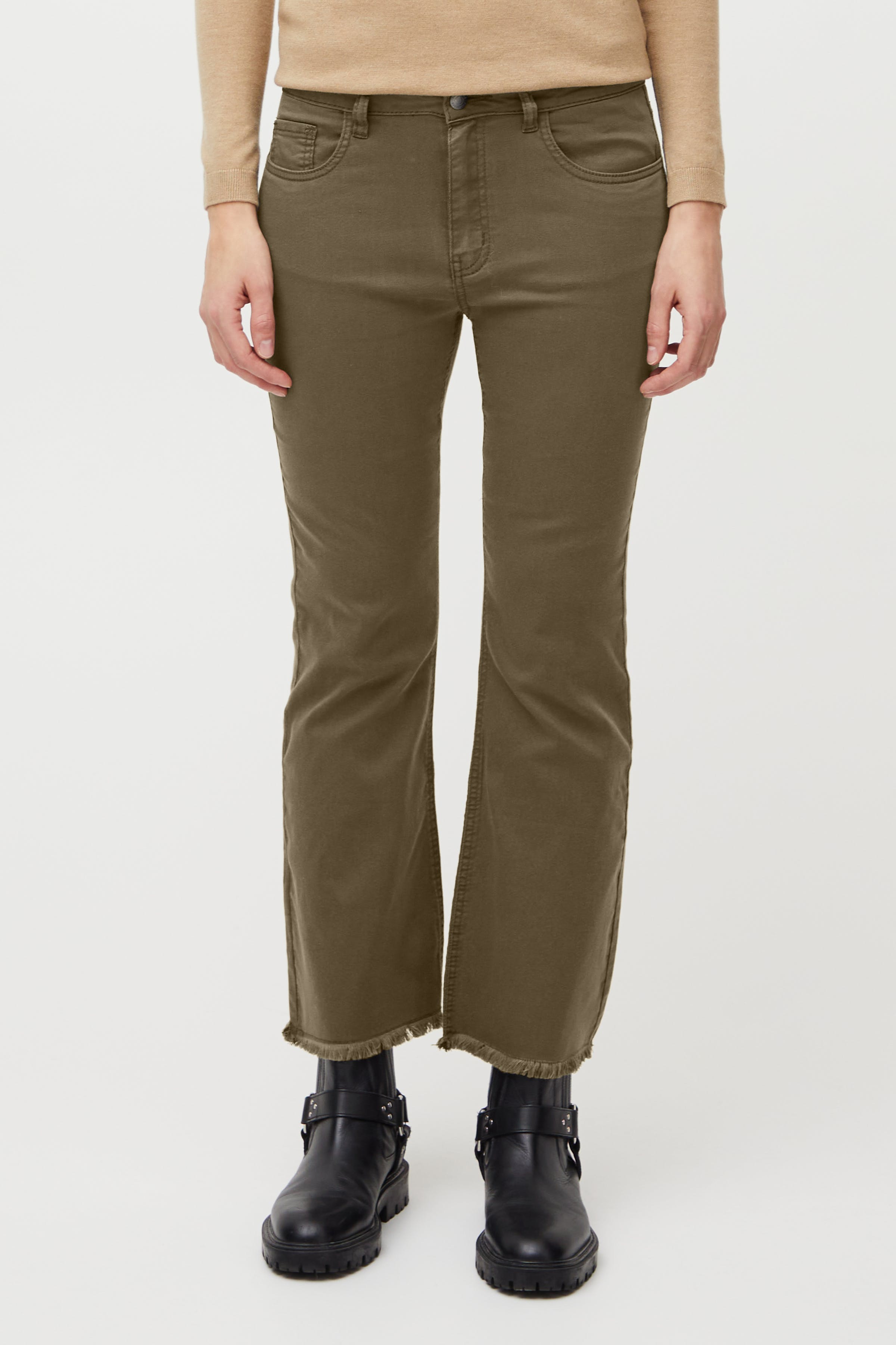 PZROSITA High Waist Kick Flared Leg Trousers LOOKBOOK FRONT 50207869-190510