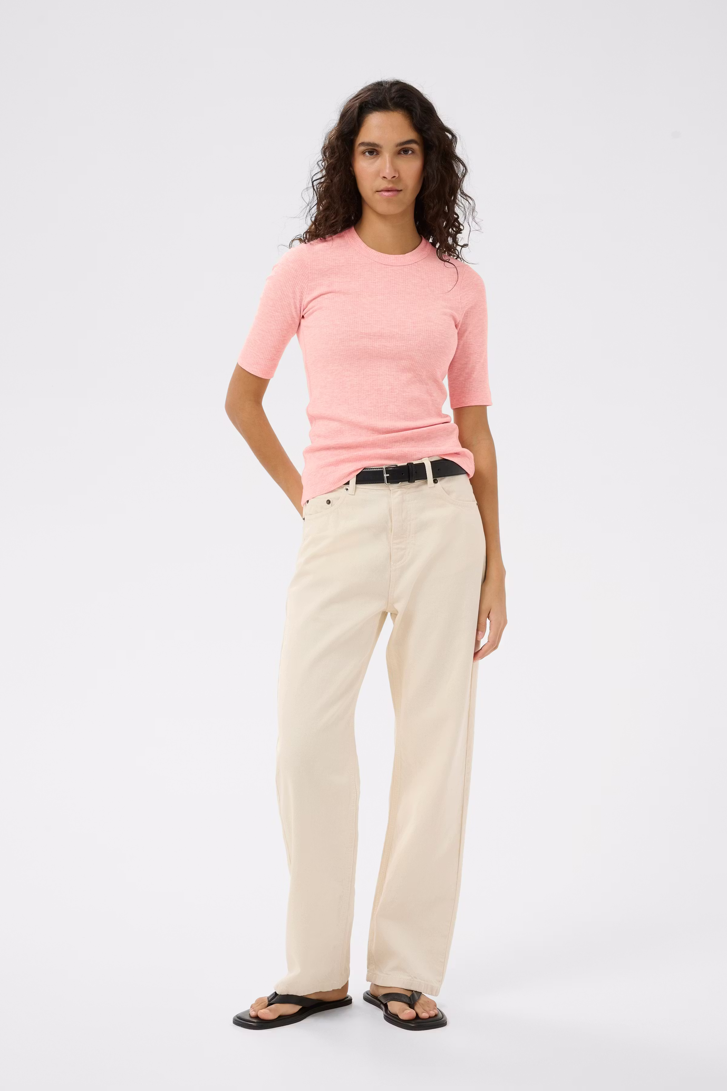 DagnaIW Melange T-shirt LOOKBOOK FRONT 30106864-1419111