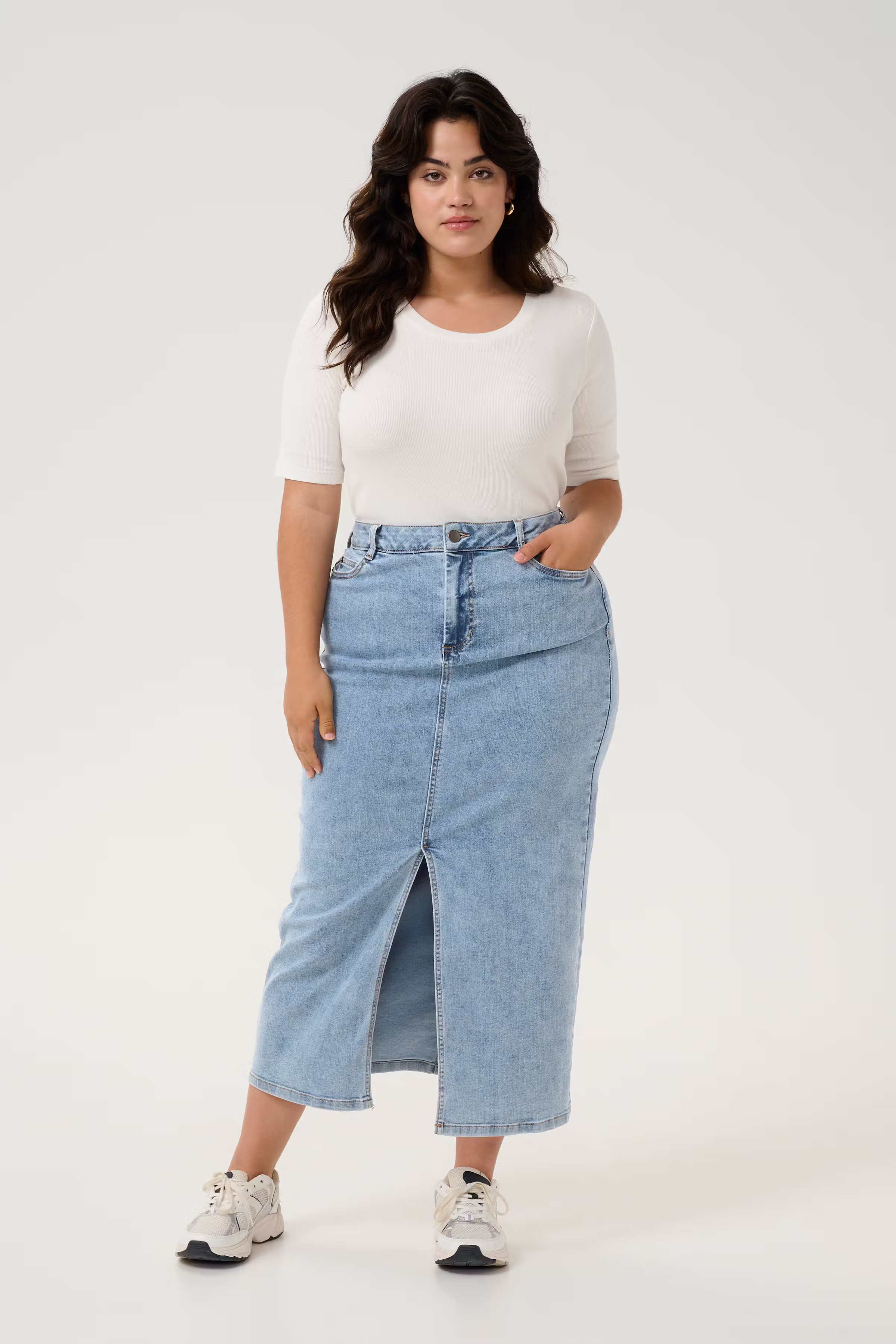 KCmarna Denimkjol LOOKBOOK FRONT 10582495-103166