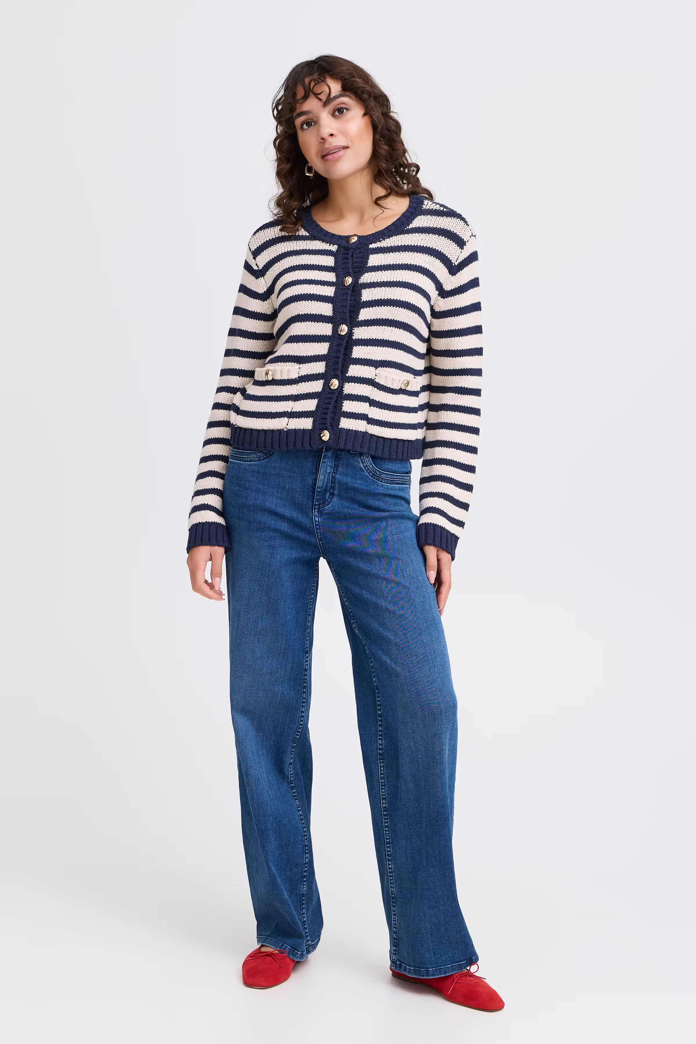 FRBELINDA CAR 1 Strikcardigan LOOKBOOK FRONT 20615113-204025