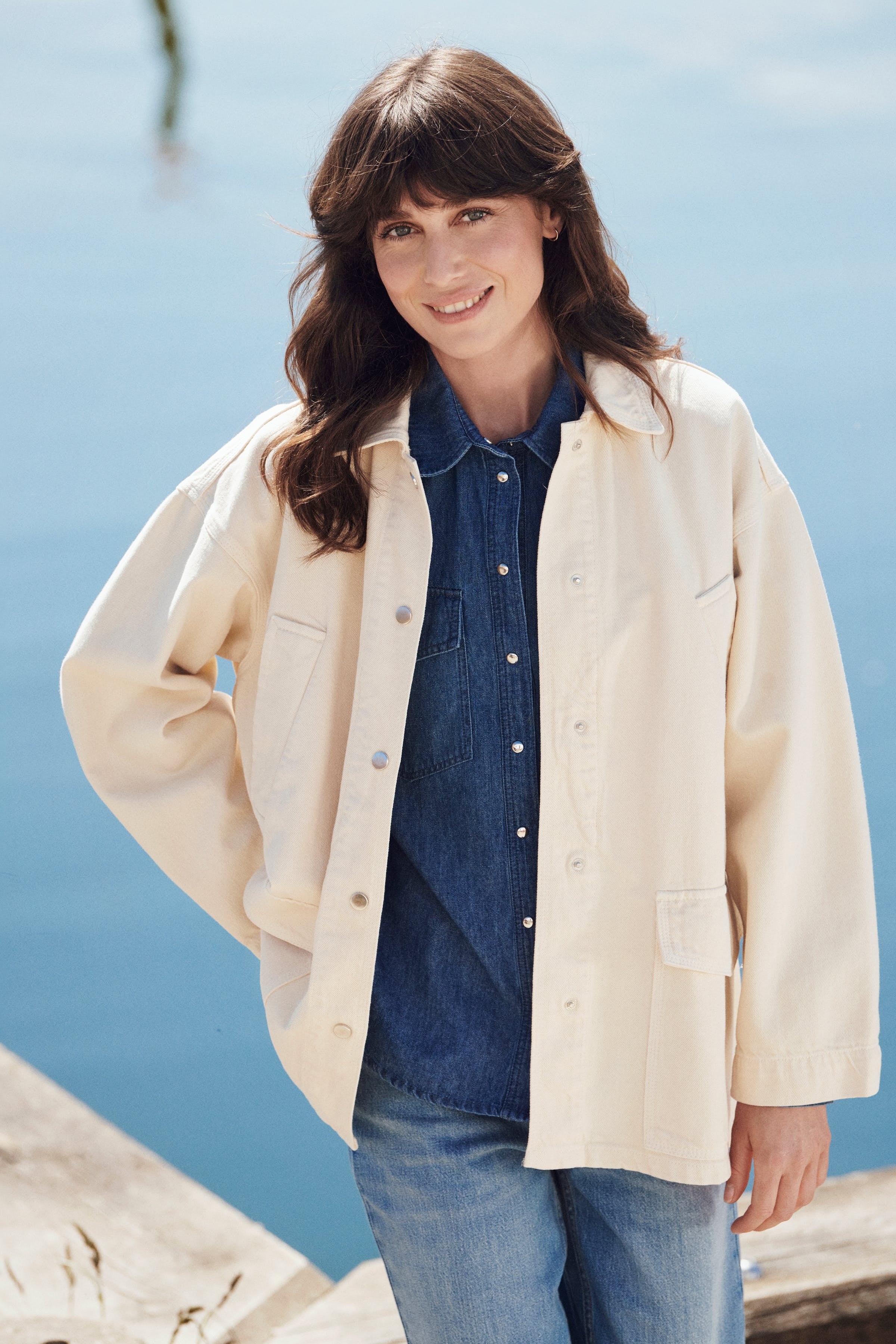 ElmiraPW Oversize denimjakke LOCATION NONE 30308245-120304