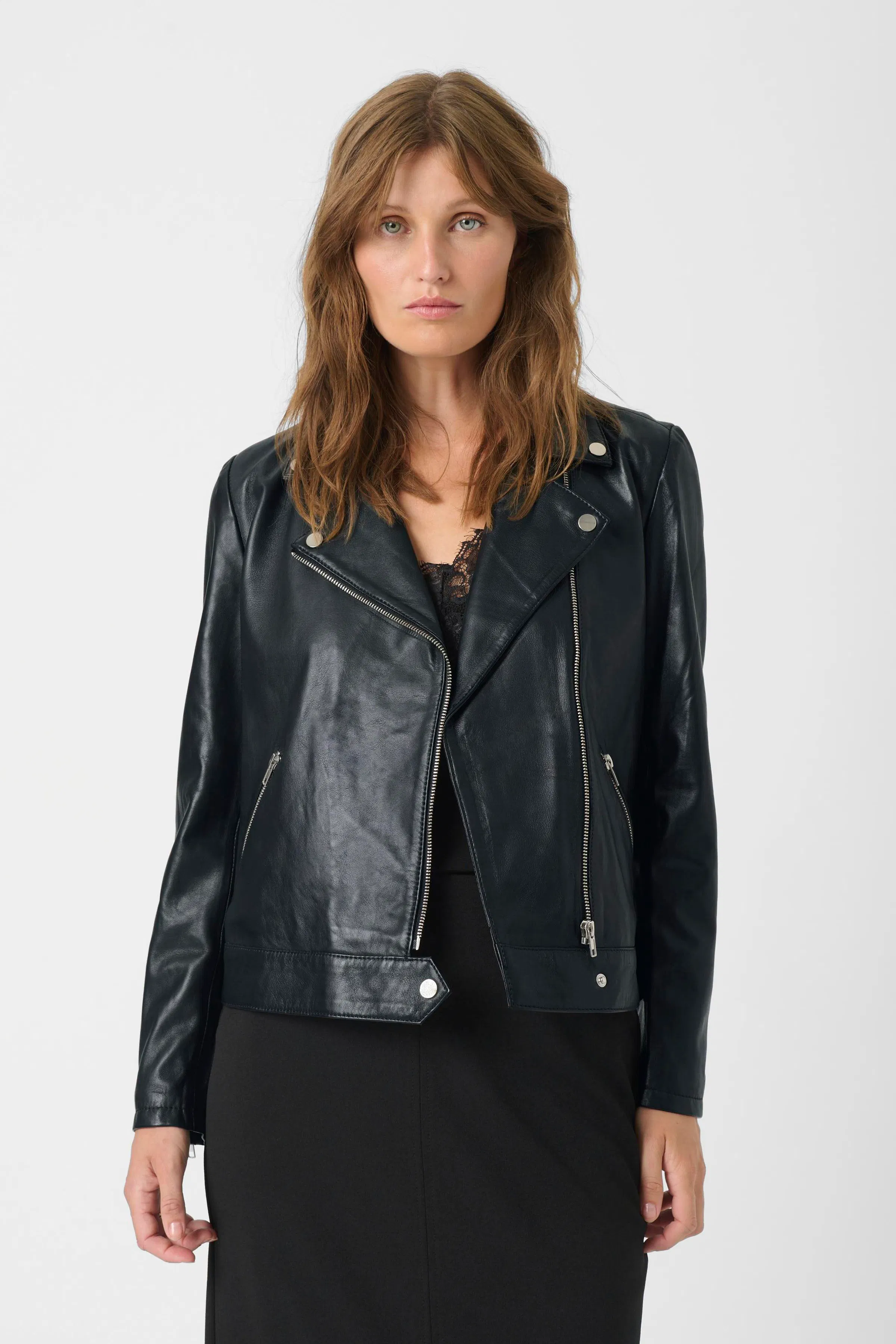 SLMaeve Læderjakke LOOKBOOK FRONT 30403641-40050
