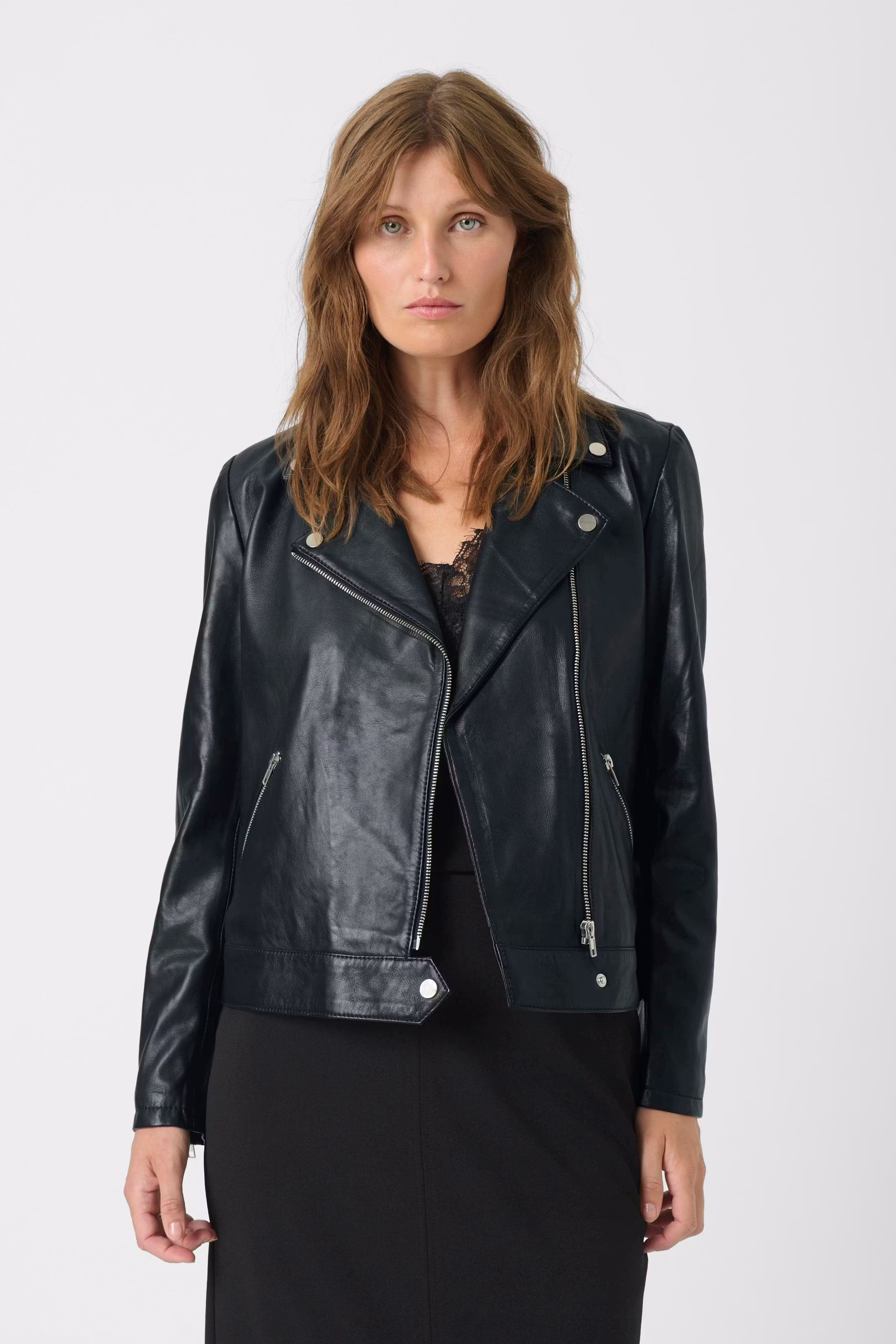 SLMaeve Læderjakke LOOKBOOK FRONT 30403641-40050