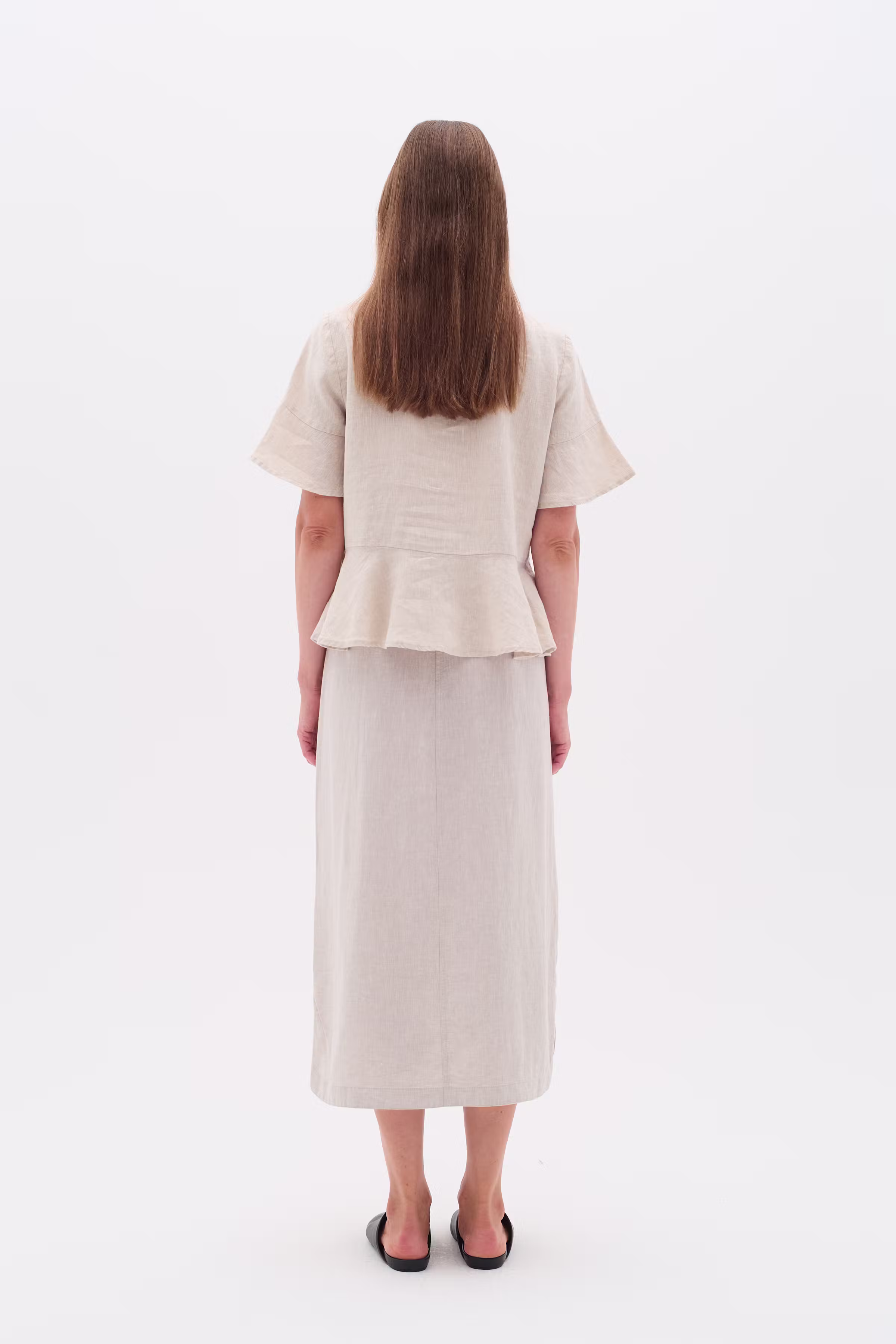 RimoneIW Linen Skirt LOOKBOOK BACK 30110364-1304031