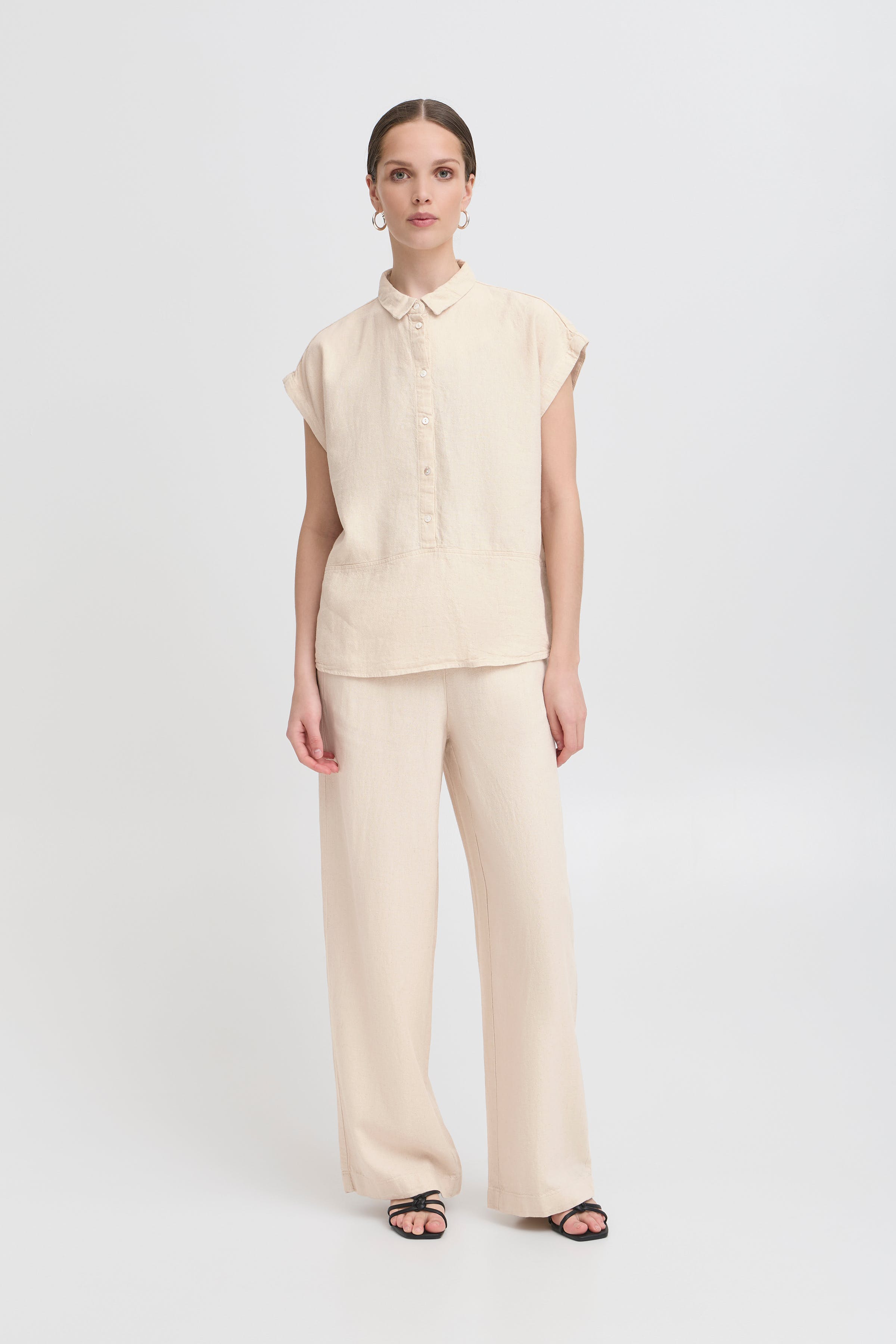 IHLINNO Kurzarm-Bluse LOOKBOOK FRONT 20122922-204424