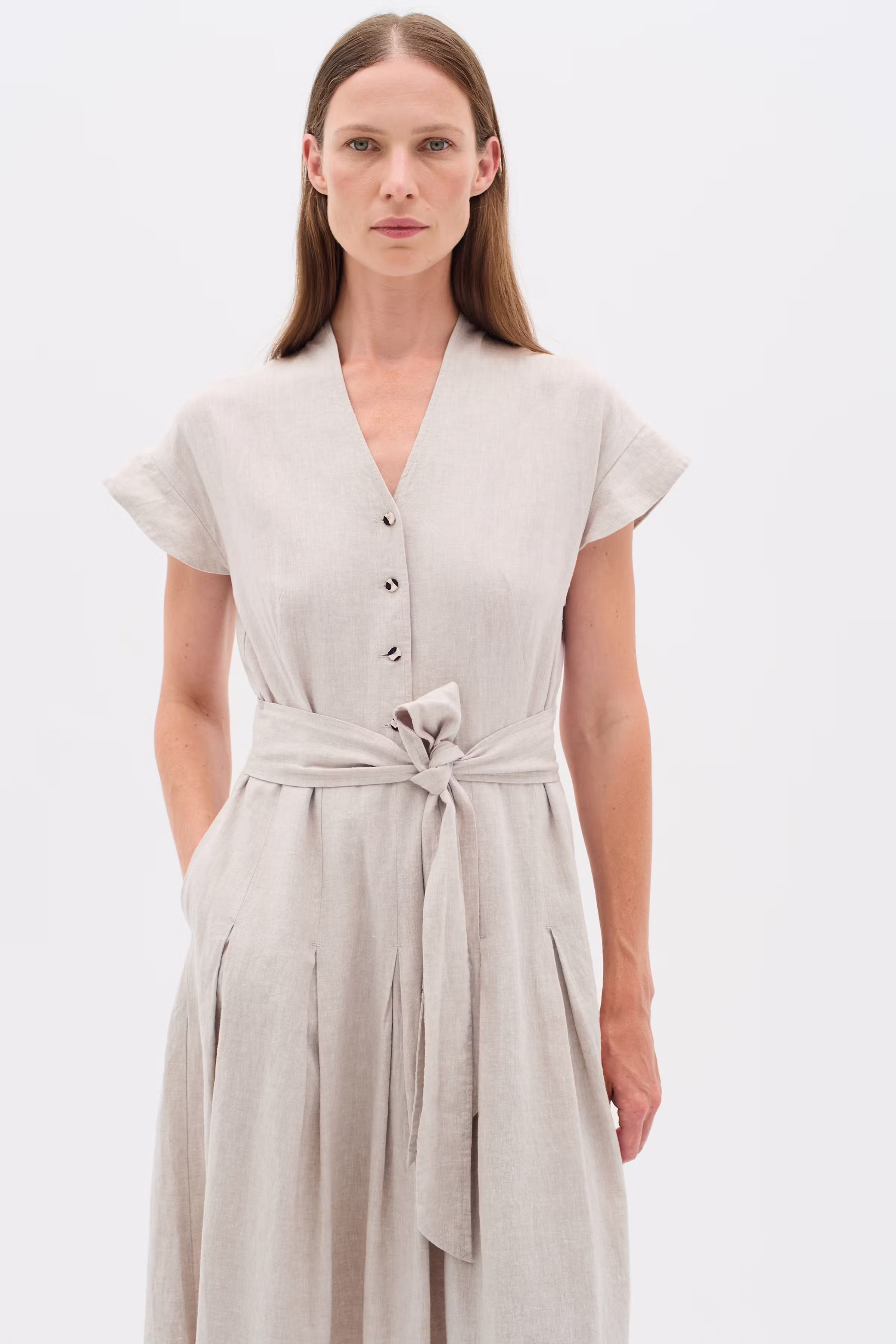 RimoneIW Linen Dress LOOKBOOK FRONT 30110362-1304031