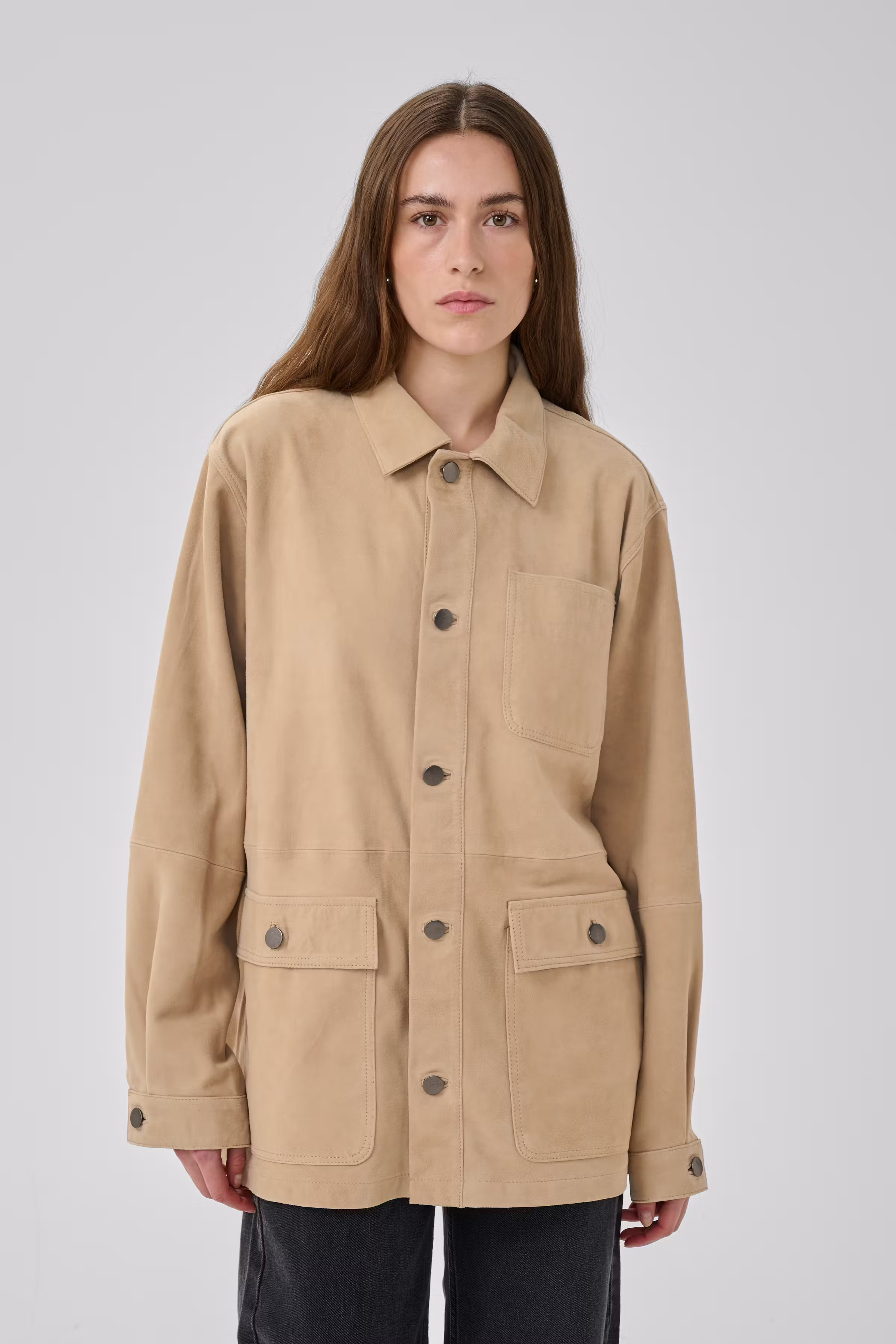 OllyMW Suede Jacket LOOKBOOK FRONT 10705103-131105
