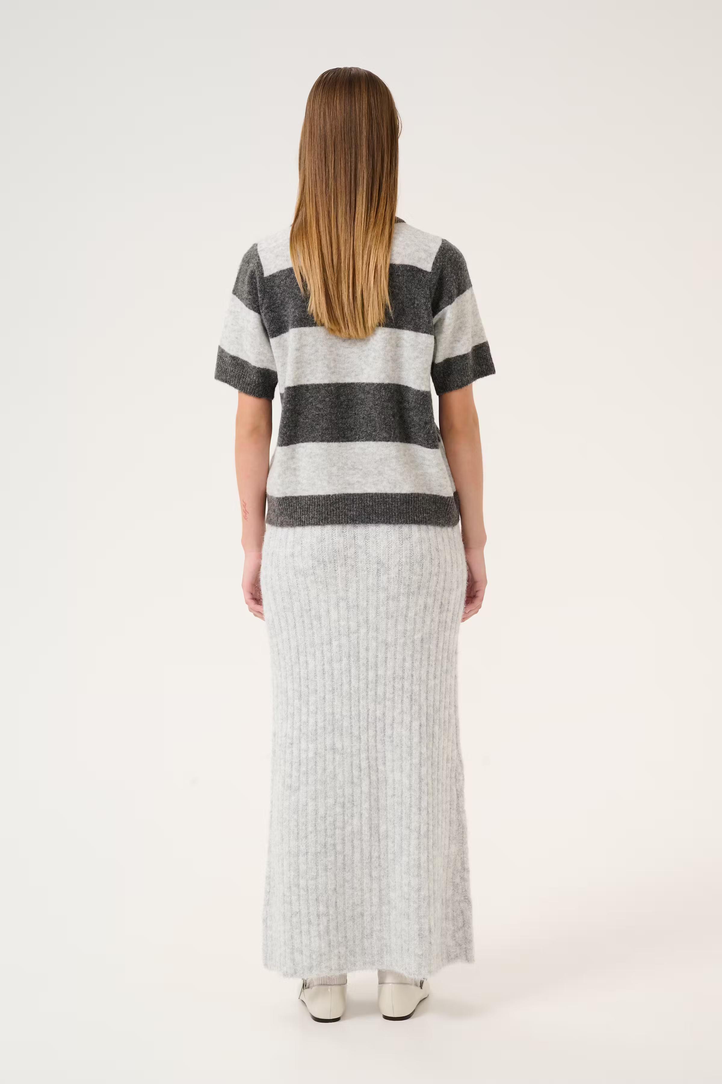 KBNoabelle Stickad pikétröja LOOKBOOK BACK 10105392-105059