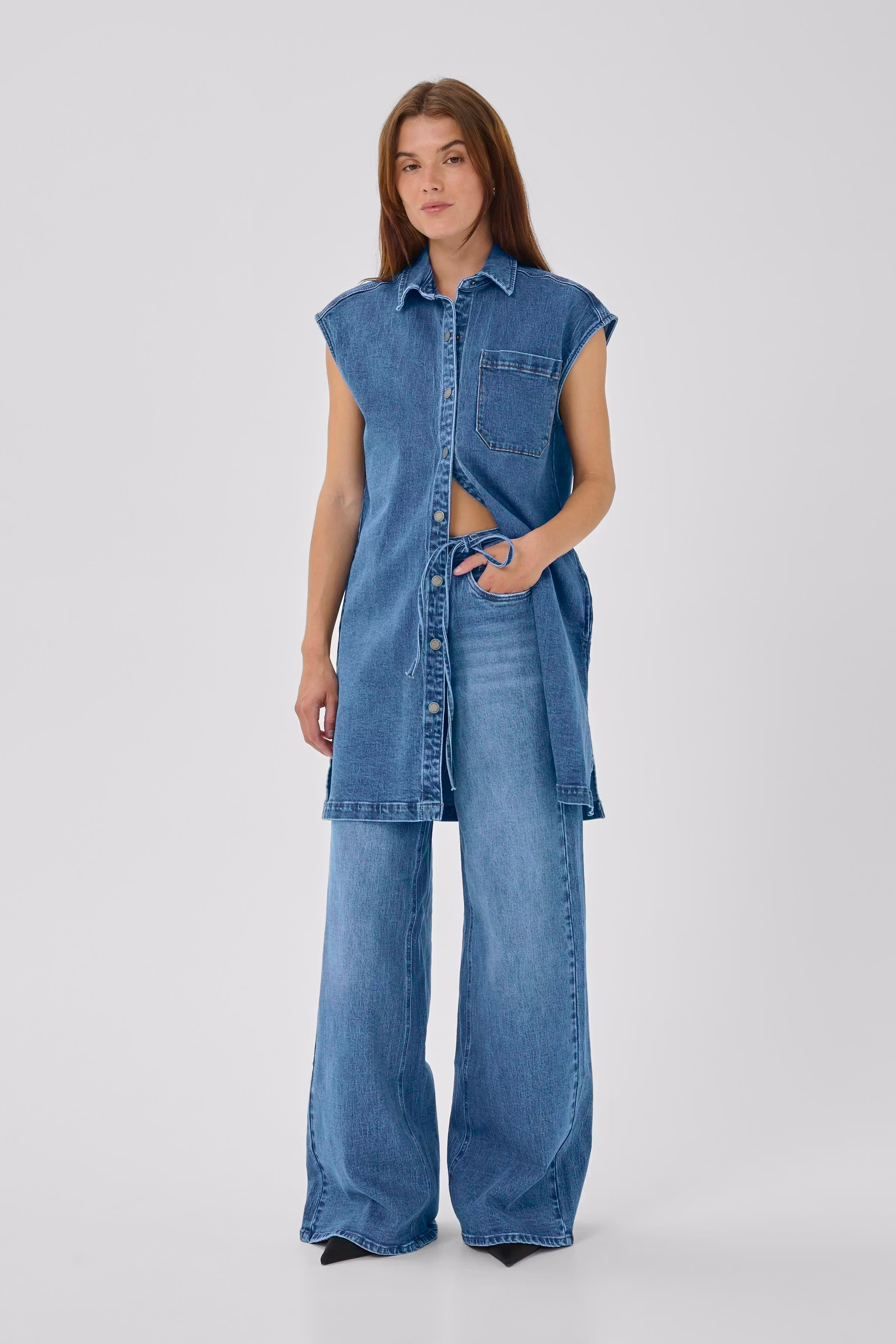 DangoMW Denim Klänning LOOKBOOK FRONT 10705257-100053