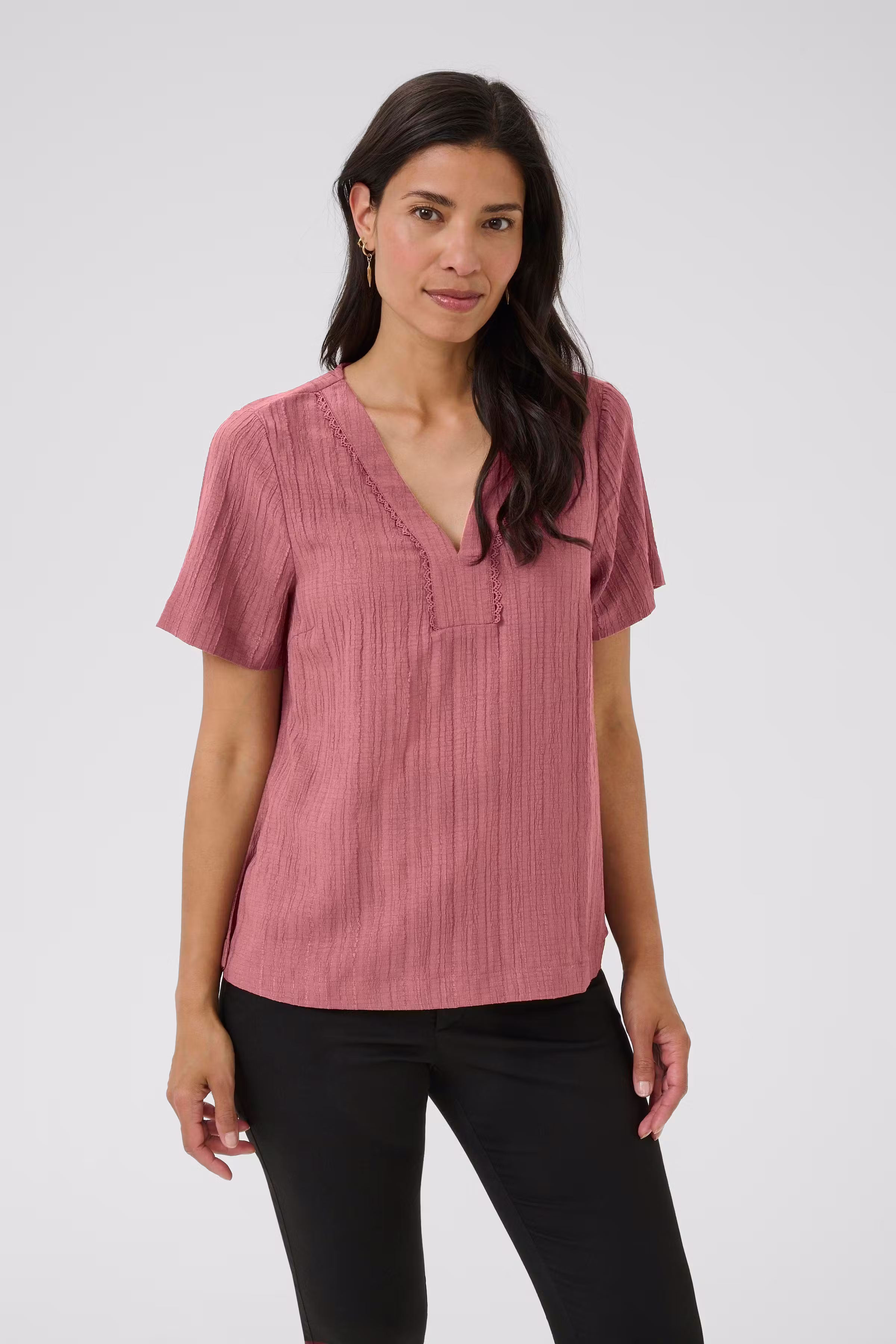 BPvitta Bluse LOOKBOOK FRONT 40200014-108822