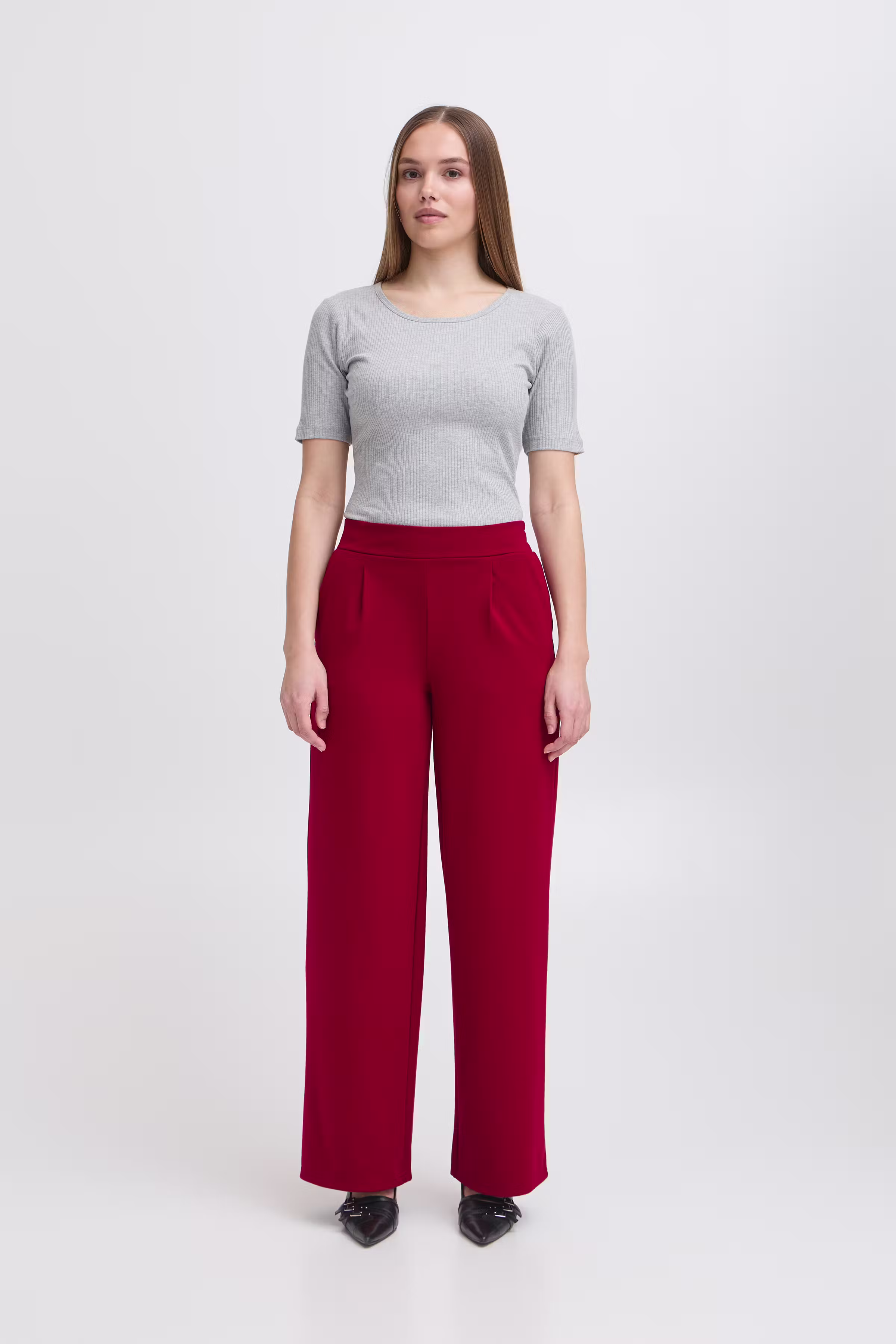 IHKATE LONG WIDE  Bukser LOOKBOOK FRONT 20118337-191650