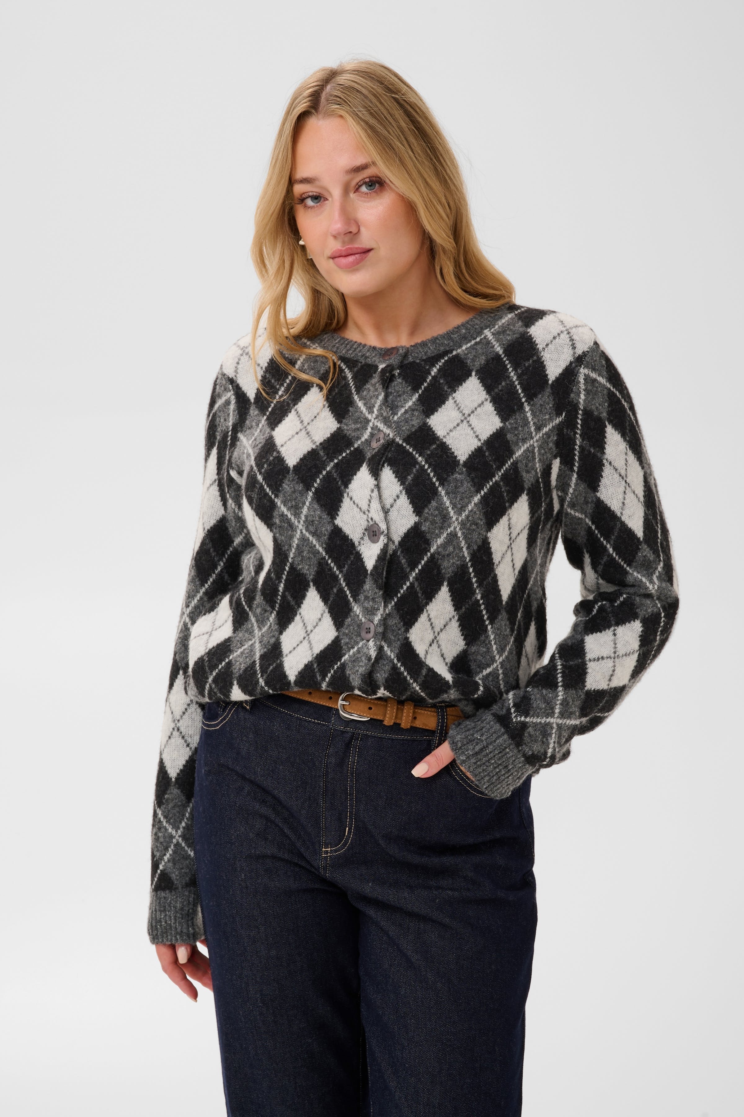 KCharla Argyle Cardigan i Uldblanding LOOKBOOK FRONT 10584536-1000008