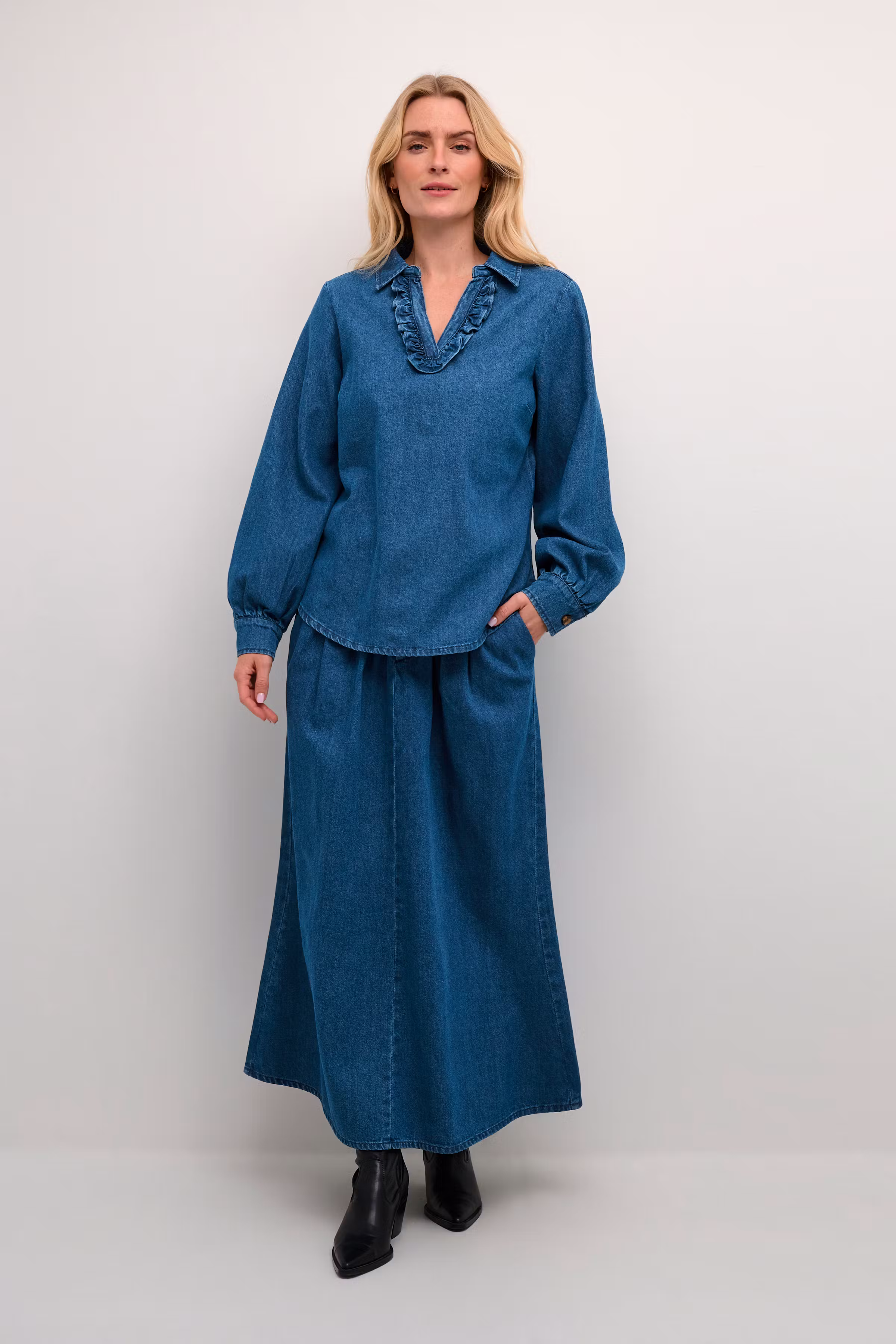 CRGerta Denimhemd LOOKBOOK FRONT 10612862-106412