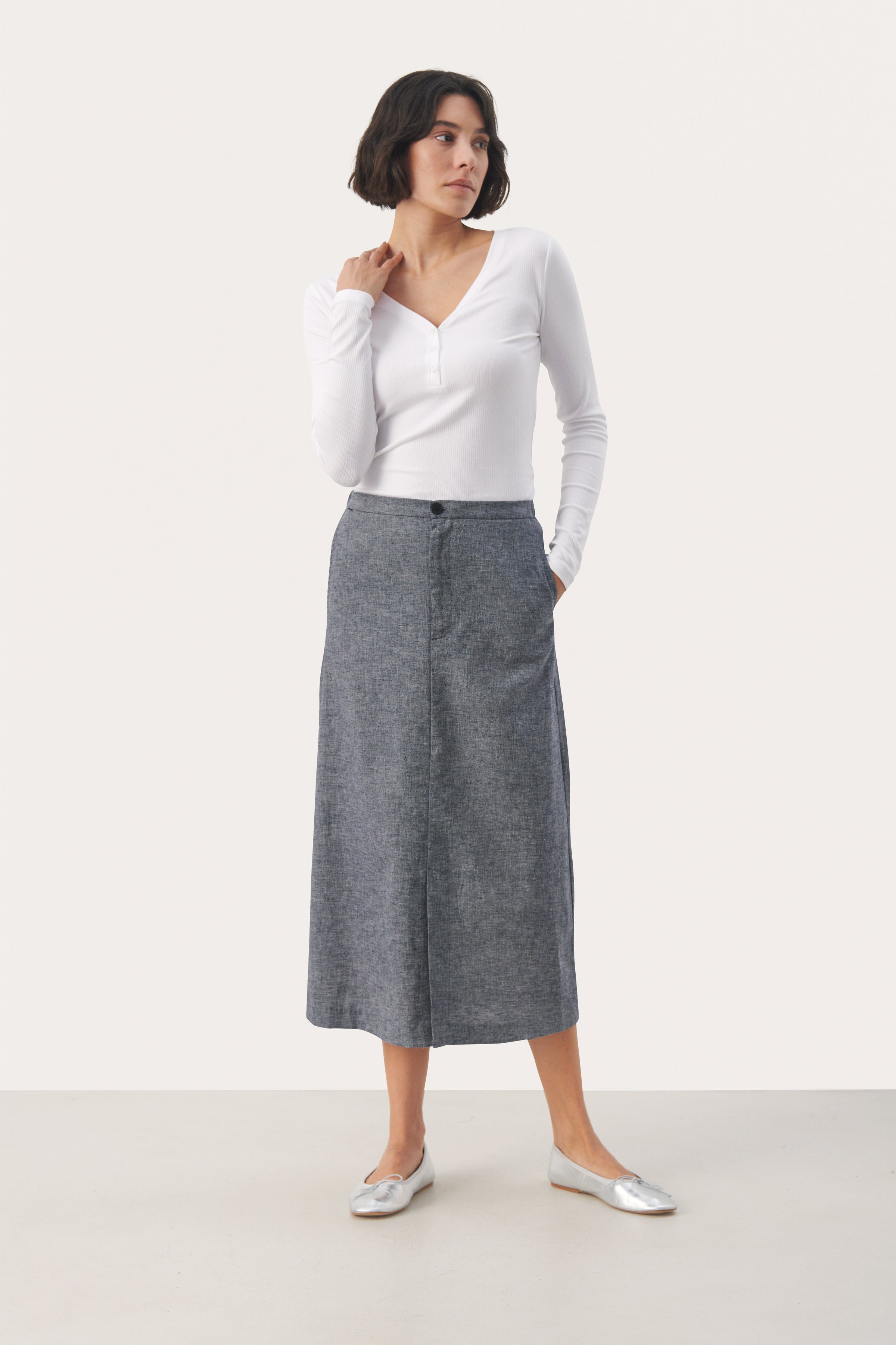 EsilaPW Lang nederdel LOOKBOOK FRONT 30308560-302818