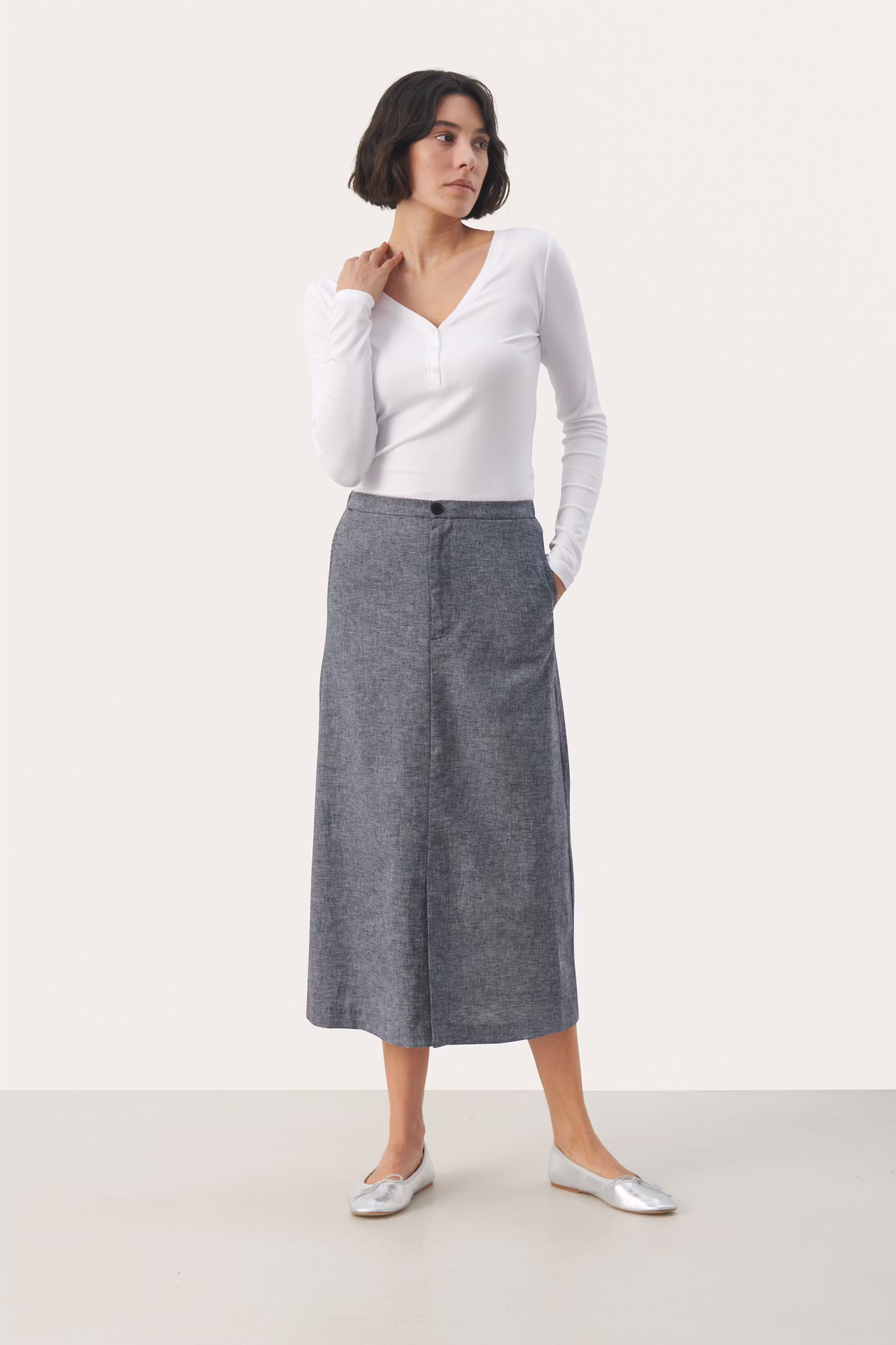 EsilaPW Lang nederdel LOOKBOOK FRONT 30308560-302818