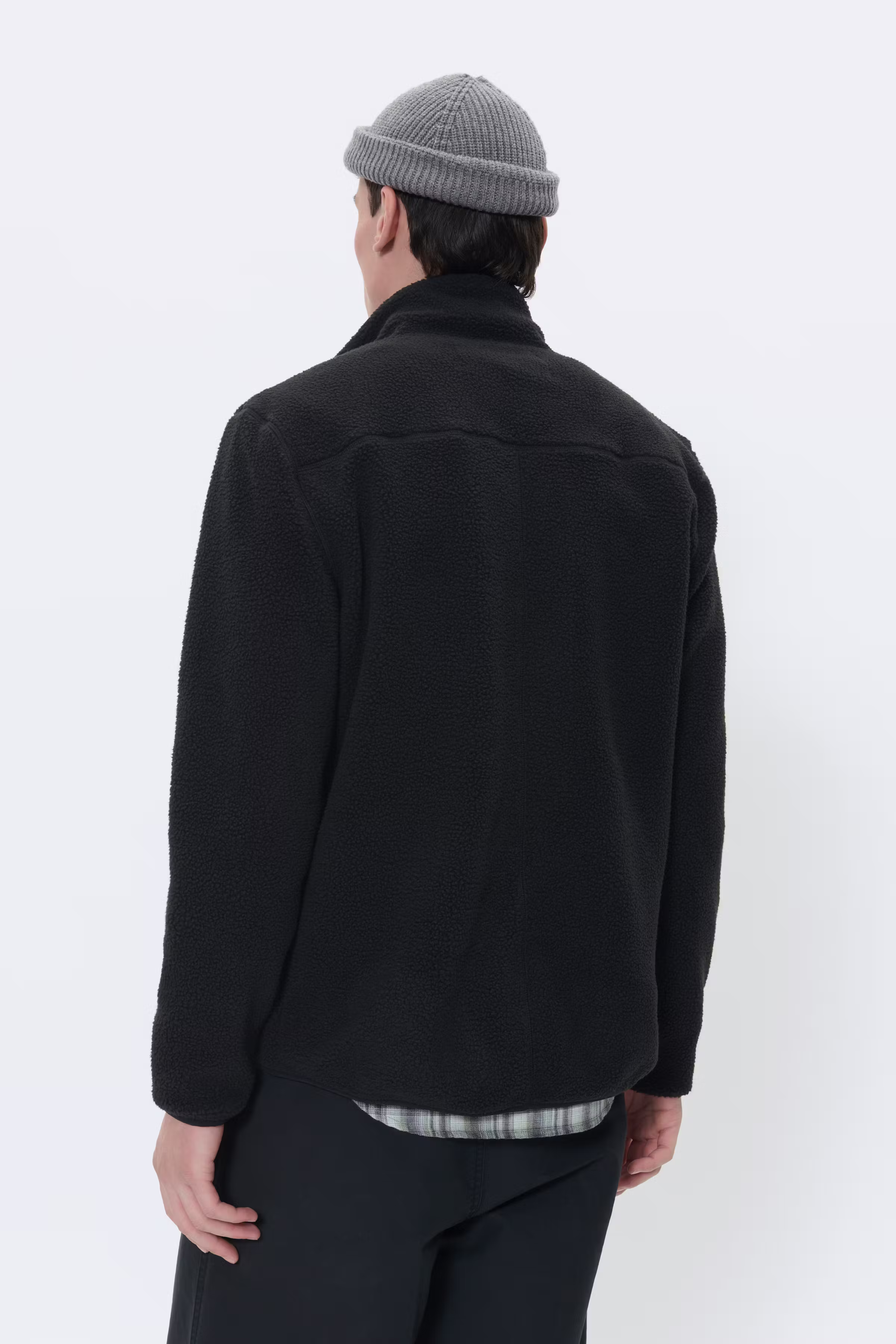 MAisaac Fleece Cardigan LOOKBOOK BACK 30206235-300275